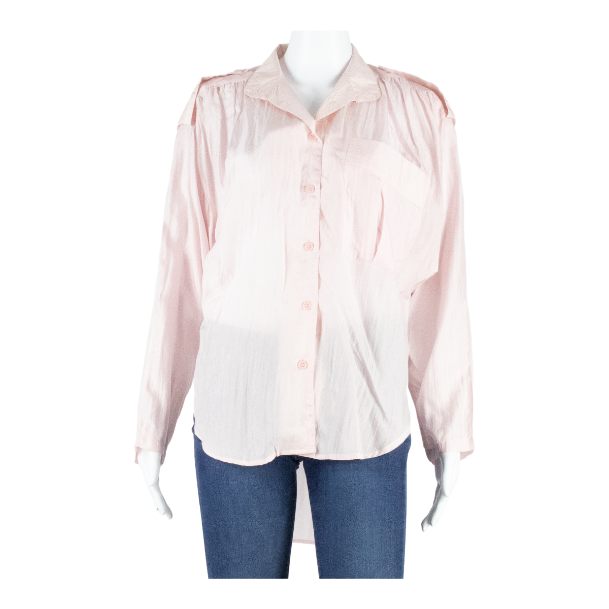 Womens Blouse Pink Long Sleeve S Refurbished - N/A refurbished available on Cerqular