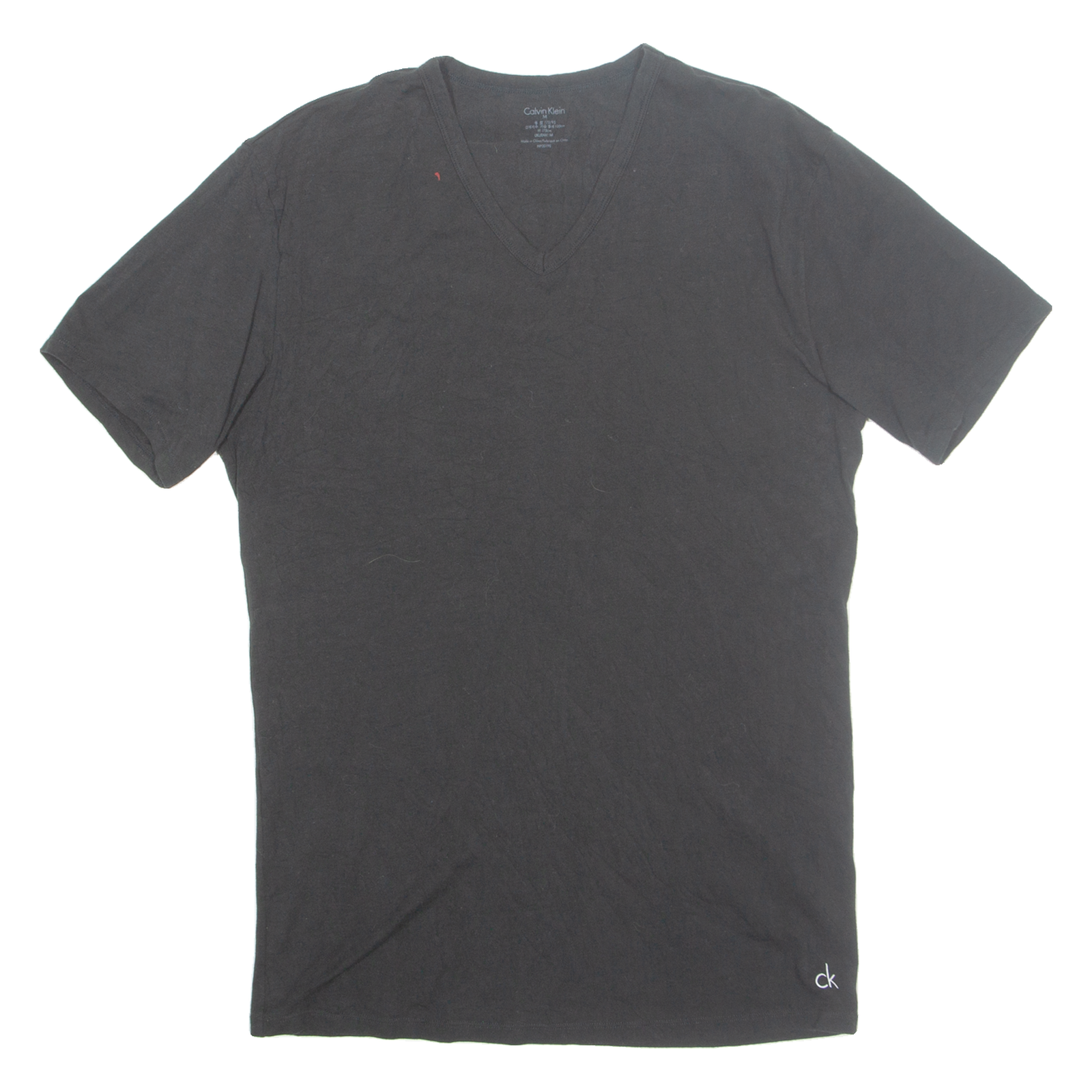 CALVIN KLEIN Mens T-Shirt Black V-Neck M Refurbished - N/A refurbished available on Cerqular