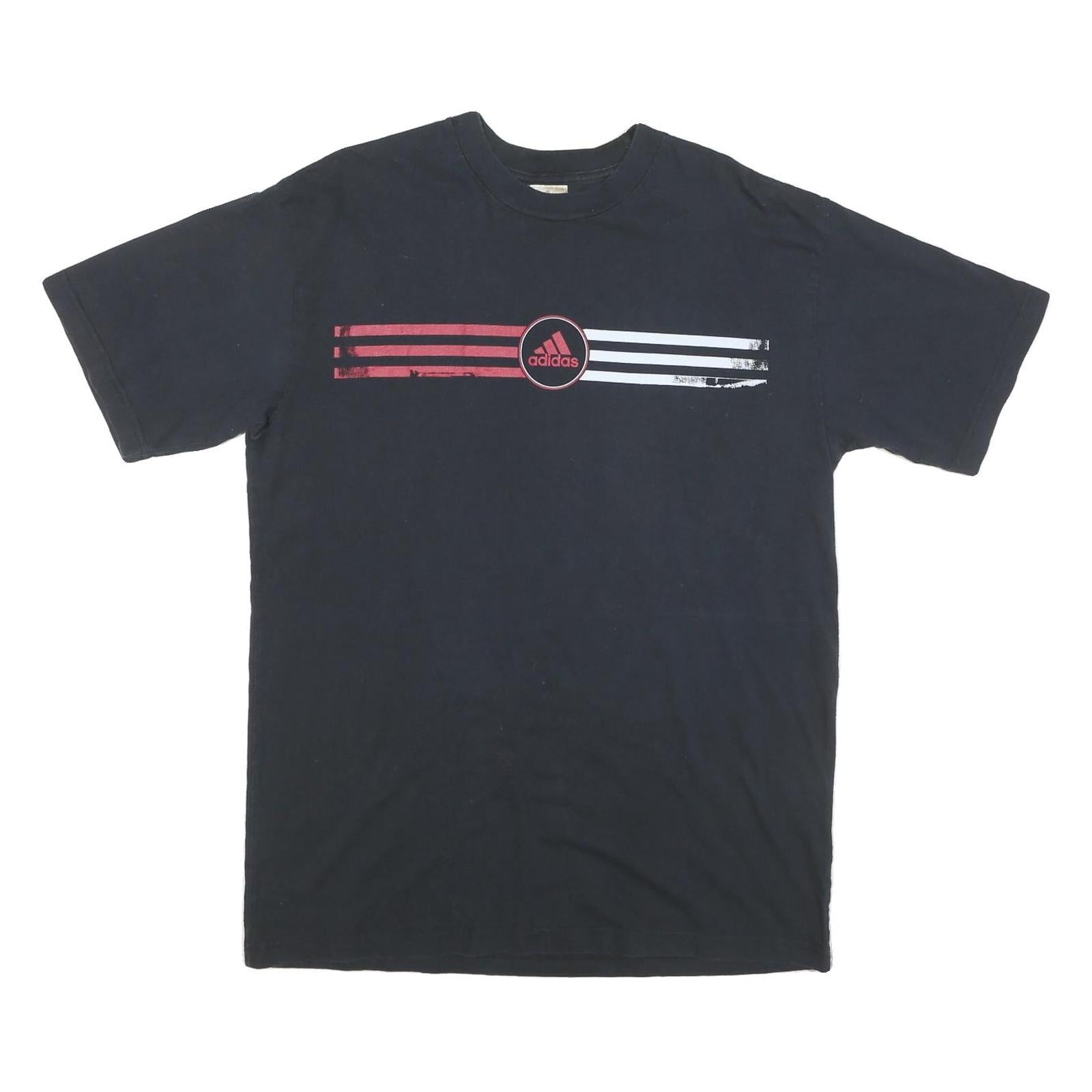 ADIDAS Mens Black Red & White Graphic T-Shirt XL Short Sleeve Crew Neck Cotton Refurbished - N/A refurbished available on Cerqular