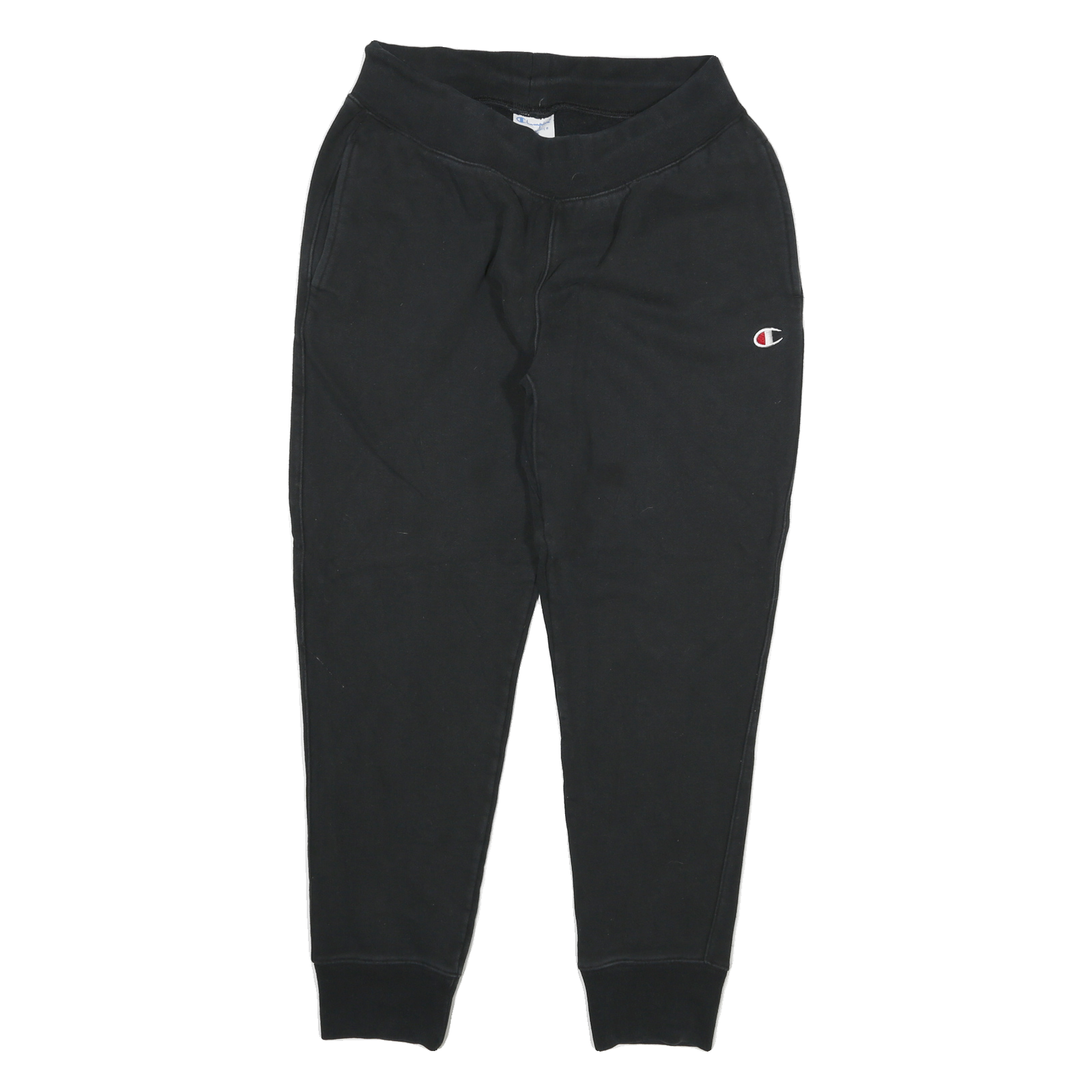 CHAMPION Mens Joggers Black L W28 L27 Cotton Blend Slim Fit Ribbed Cuffs Refurbished - N/A refurbished available on Cerqular