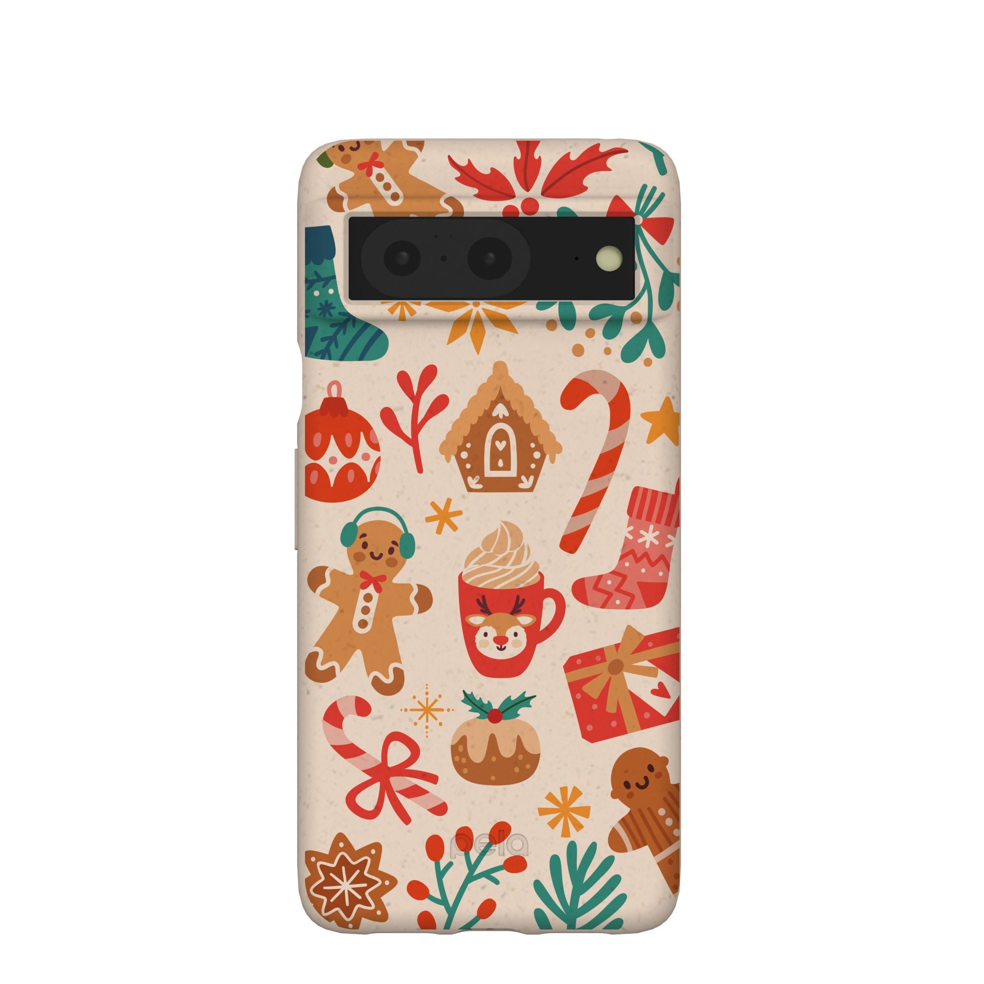 Seashell Festive AF Google Pixel 8 Case Refurbished - Pela Case refurbished available on Cerqular