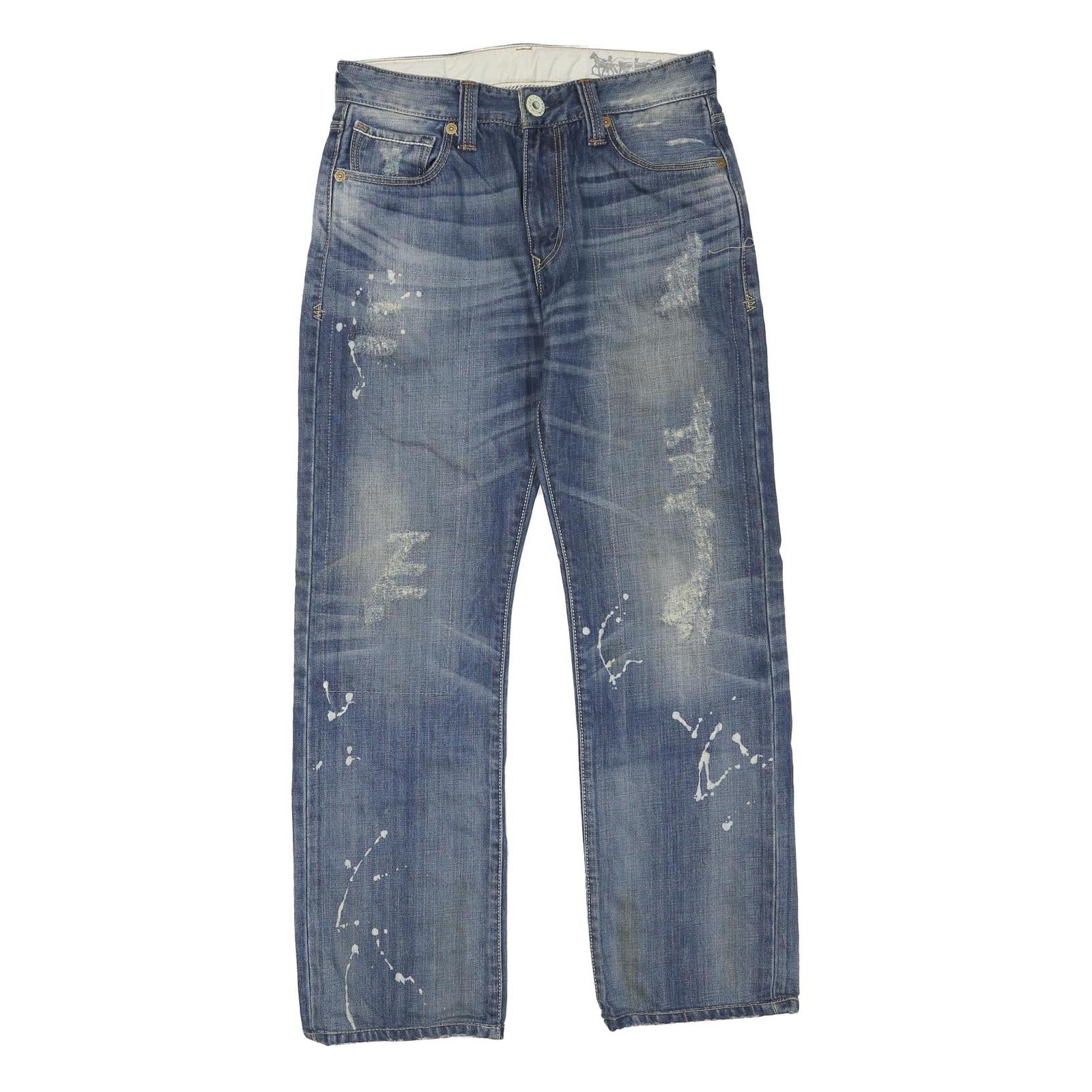 LEVI'S 523 Womens Jeans Blue Regular Straight Denim Medium W30 L28 Distressed Refurbished - N/A refurbished available on Cerqular