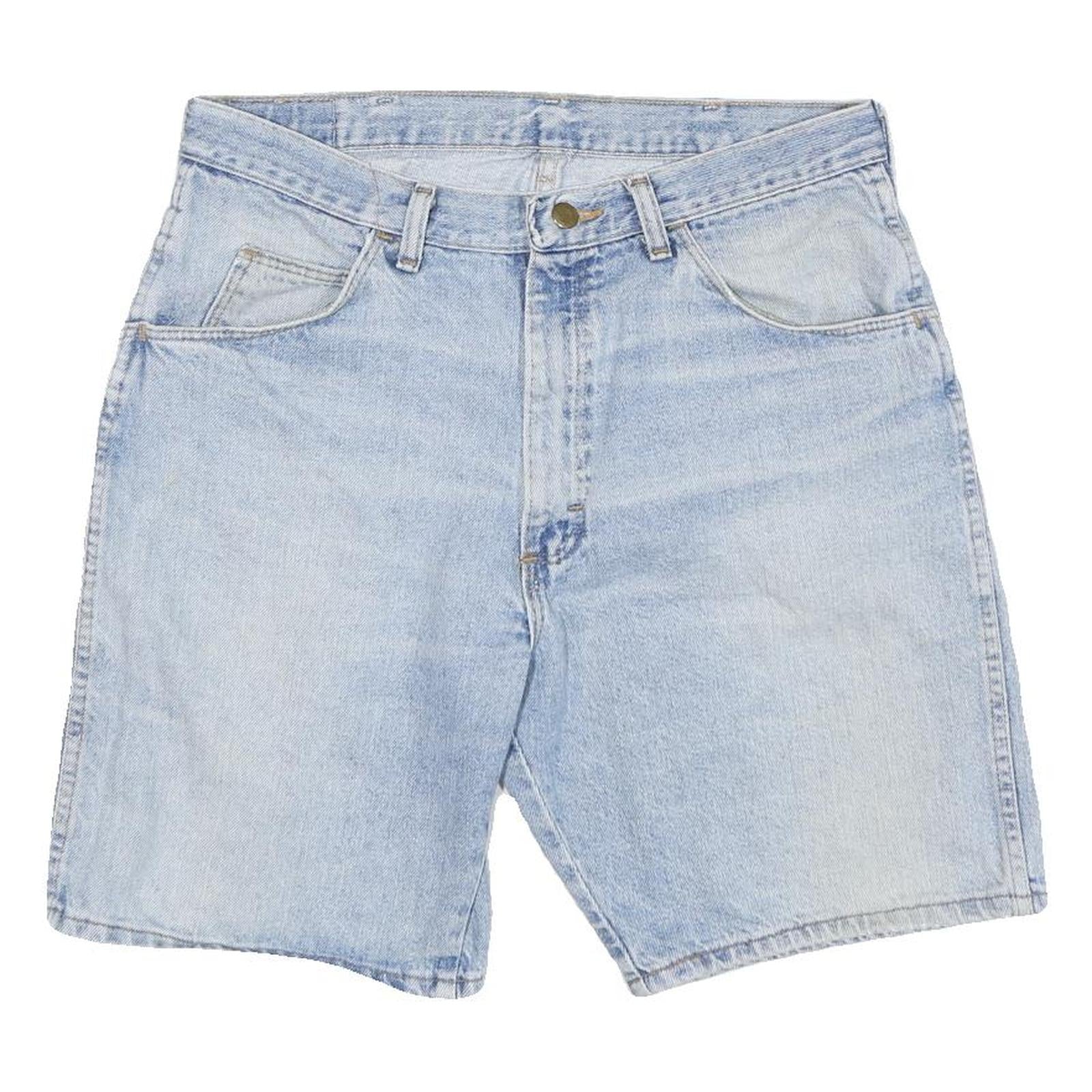 WRANGLER Mens Denim Blue Casual Shorts L W34 Cotton Blend Classic Fit Refurbished - N/A refurbished available on Cerqular