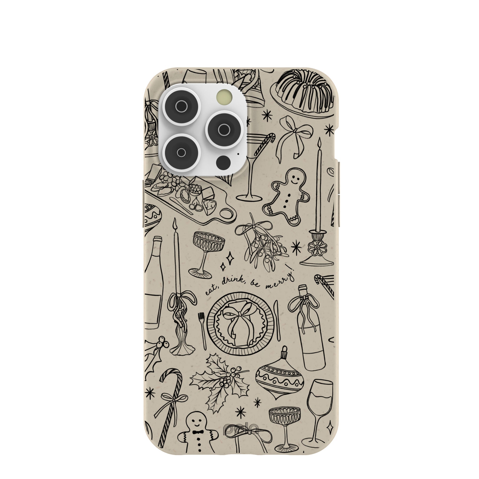 London Fog Holiday Dinner Party iPhone 14 Pro Max Case Refurbished - Pela Case refurbished available on Cerqular
