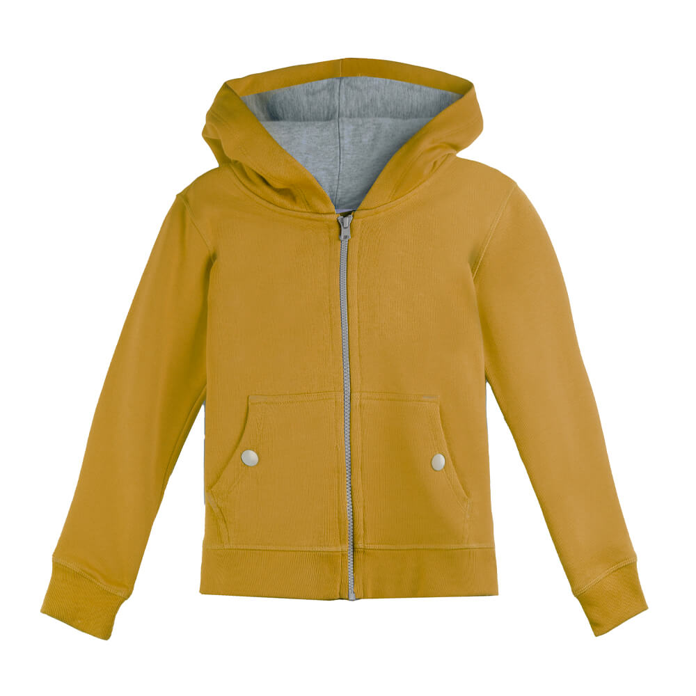 Kids Hoodies: Organic Cotton | Color: Ochre | Size: Small (6/7) Refurbished - N/A (Note: There is no well-known brand named "M refurbished available on Cerqular
