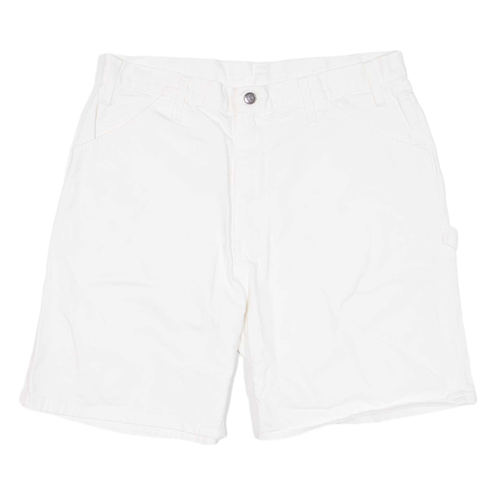DICKIES Womens Workwear Shorts White Relaxed L W36 Refurbished - N/A refurbished available on Cerqular