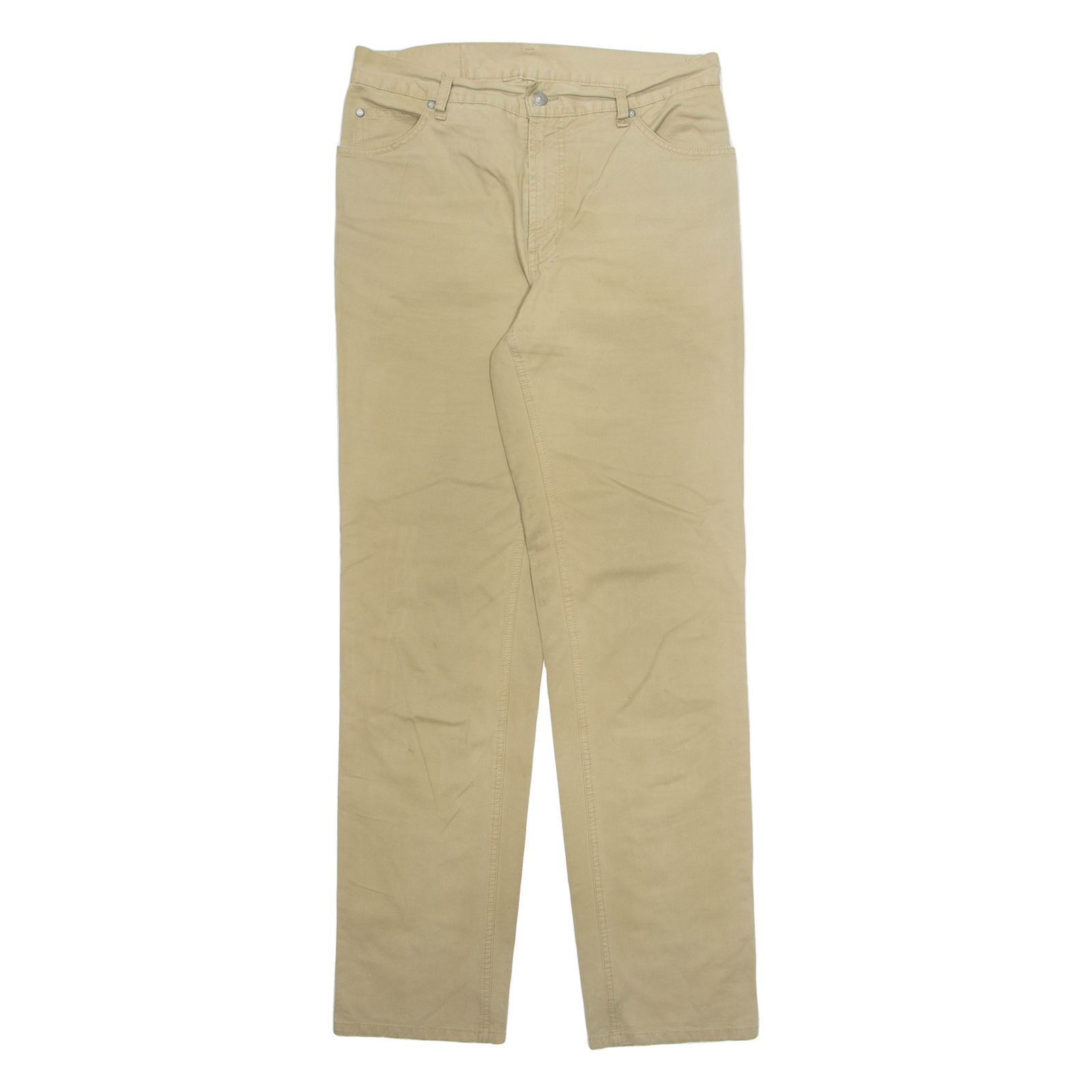 H.I.S Mens Trousers Beige Regular Tapered W32 L34 Refurbished - N/A refurbished available on Cerqular