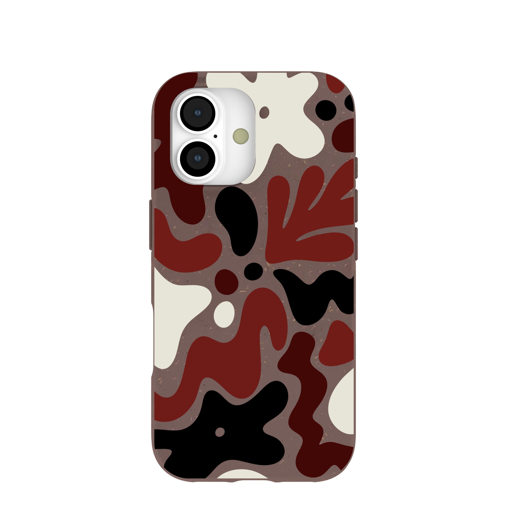 Chocolate Brown Earthy Curves iPhone 17 Case | MagSafe Compatibility: With MagSafe Refurbished - Pela Case refurbished available on Cerqular