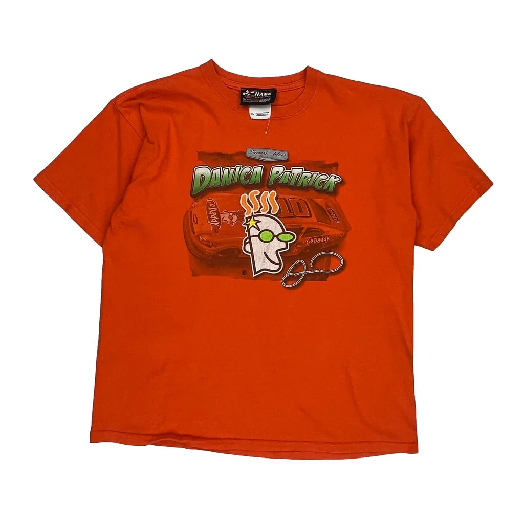 Danica Patrick Chase Authentics Nascar T-Shirt - XL Orange Cotton Refurbished - Thrifted (note: this is a term often used to describe second- refurbished available on Cerqular