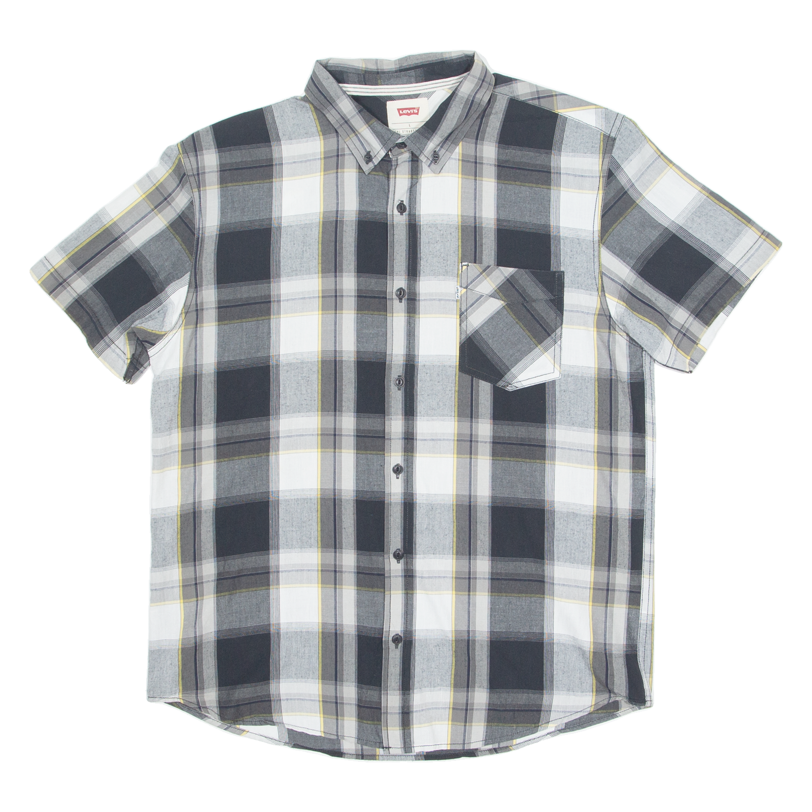 Buy LEVI'S Mens Shirt Grey Check L Refurbished - $28.59 LEVI'S Mens Shirt Grey Check L Refurbished - N/A refurbished available on Cerqular