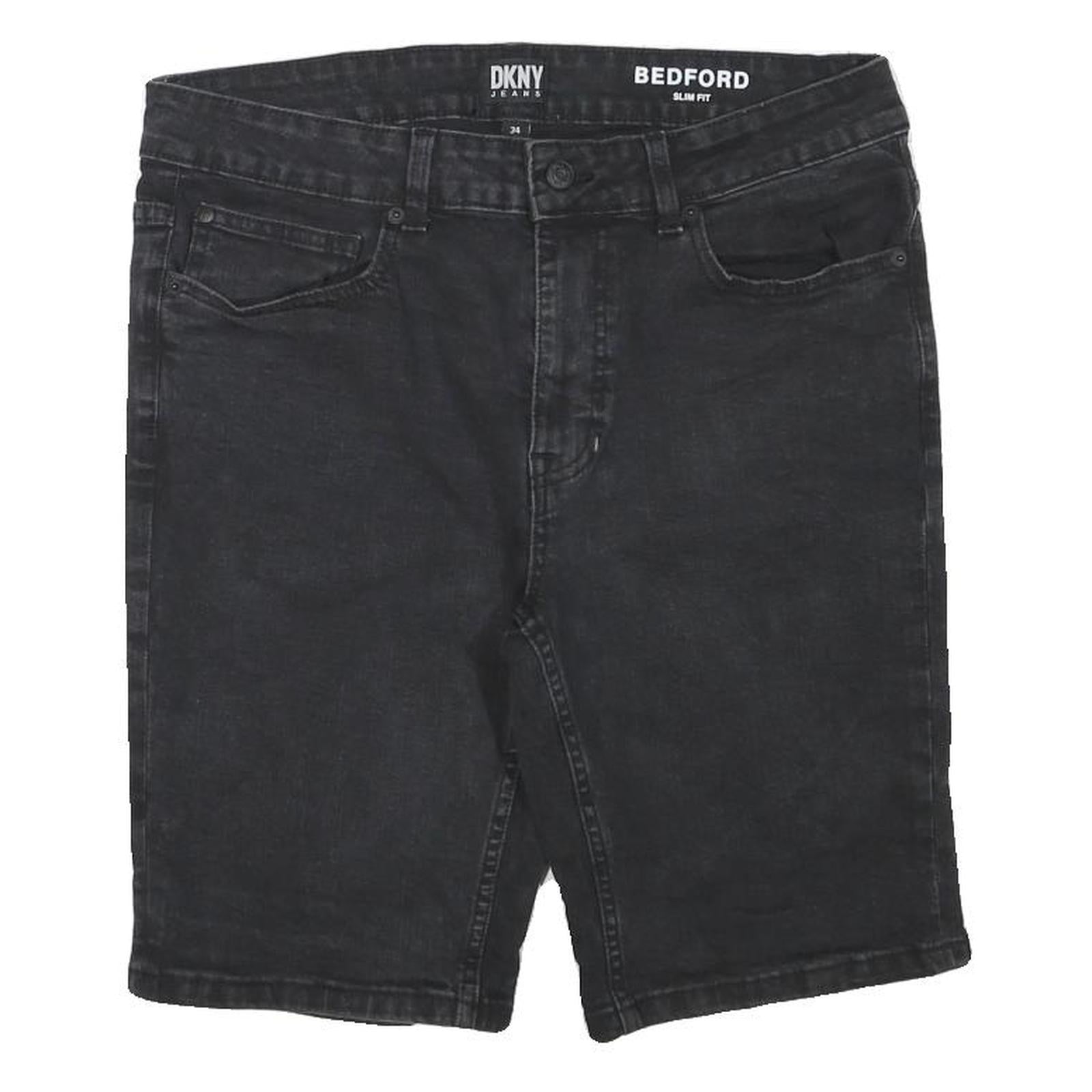DKNY Womens Shorts Black Bedford Slim Fit L W32 Denim Casual Stylish Refurbished - N/A refurbished available on Cerqular