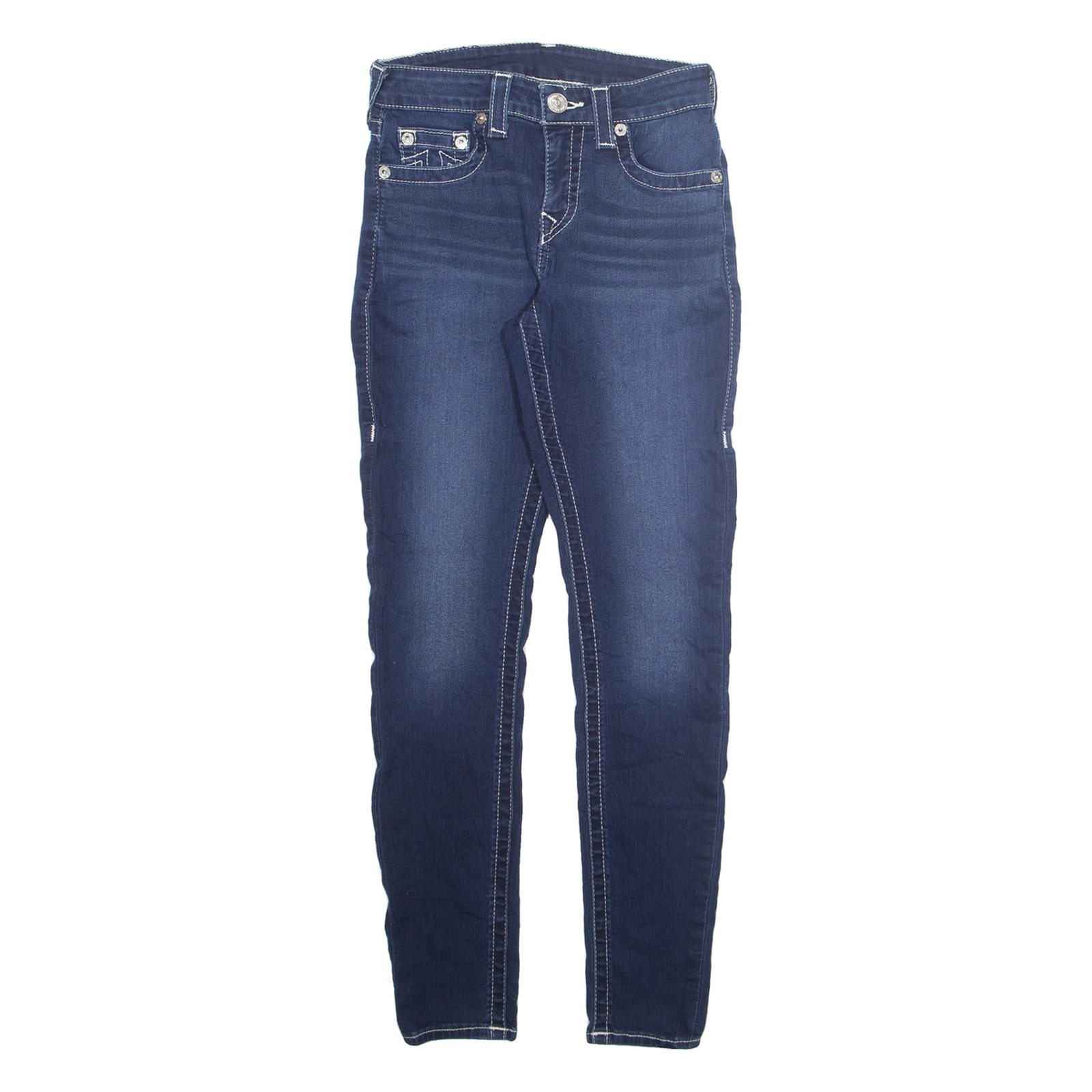 TRUE RELIGION Womens Jeans Blue Regular Skinny Stone Wash W26 L29 Refurbished - N/A refurbished available on Cerqular