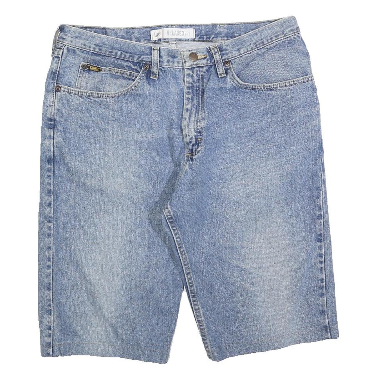LEE Mens Denim Blue Shorts Relaxed Fit L W36 Cotton Blend Casual 5-Pocket Refurbished - N/A refurbished available on Cerqular