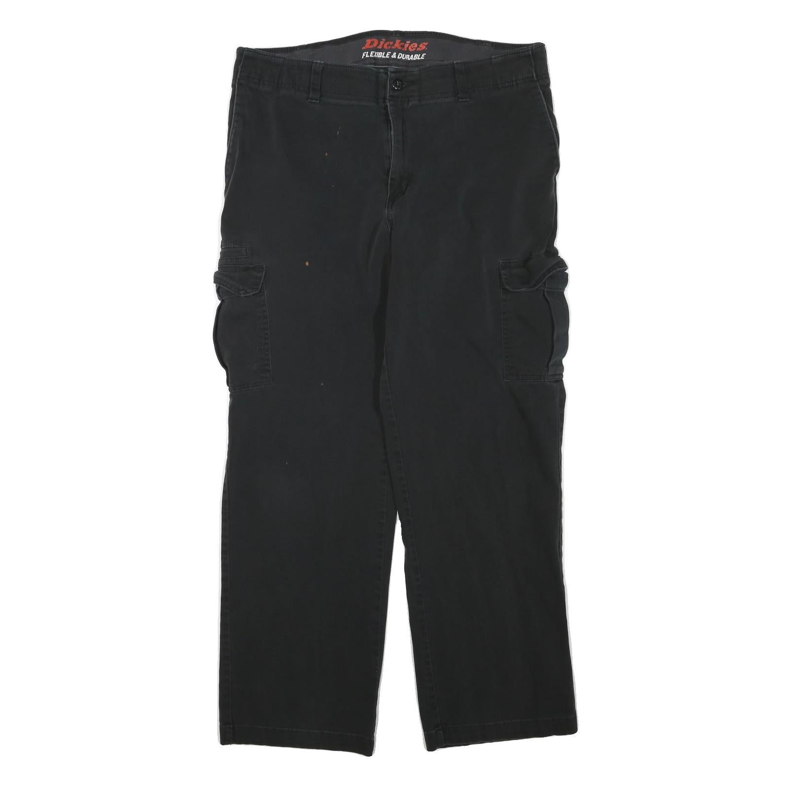 DICKIES Mens Cotton Blend Black Regular Fit Straight Leg Trousers W34 L28 Refurbished - N/A refurbished available on Cerqular