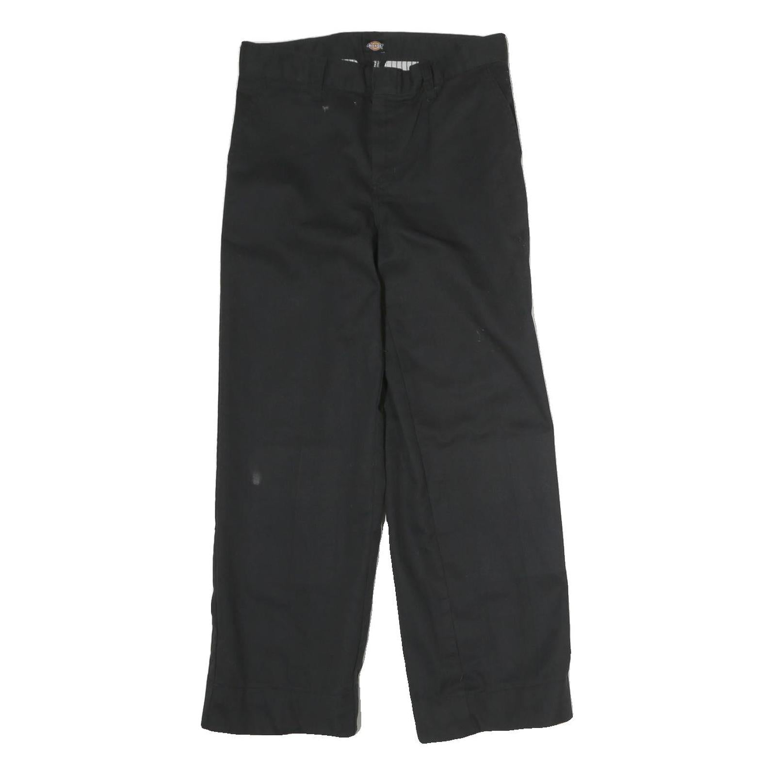 DICKIES Mens Cotton Blend Black Regular Straight Trousers W28 L25 Workwear Refurbished - N/A refurbished available on Cerqular