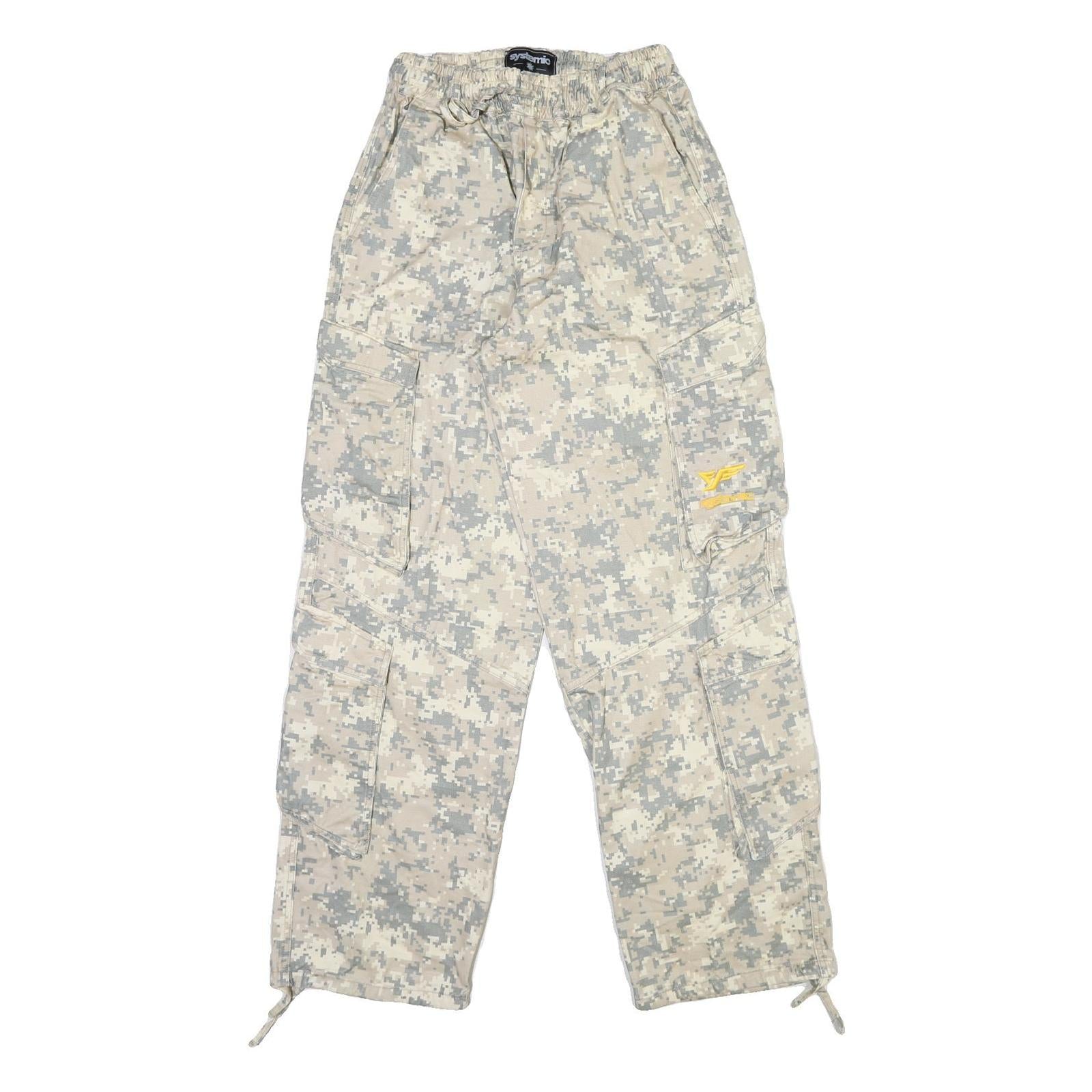 Womens Relaxed Fit Beige & Grey Digital Camouflage Cargo Trousers W30 L33 Cotton Refurbished - N/A refurbished available on Cerqular