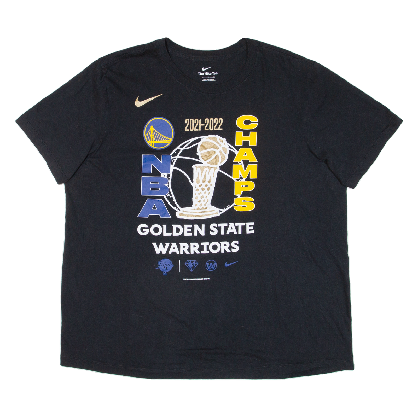 NIKE Golden State Warriors Womens T-Shirt Black USA XL Refurbished - N/A refurbished available on Cerqular