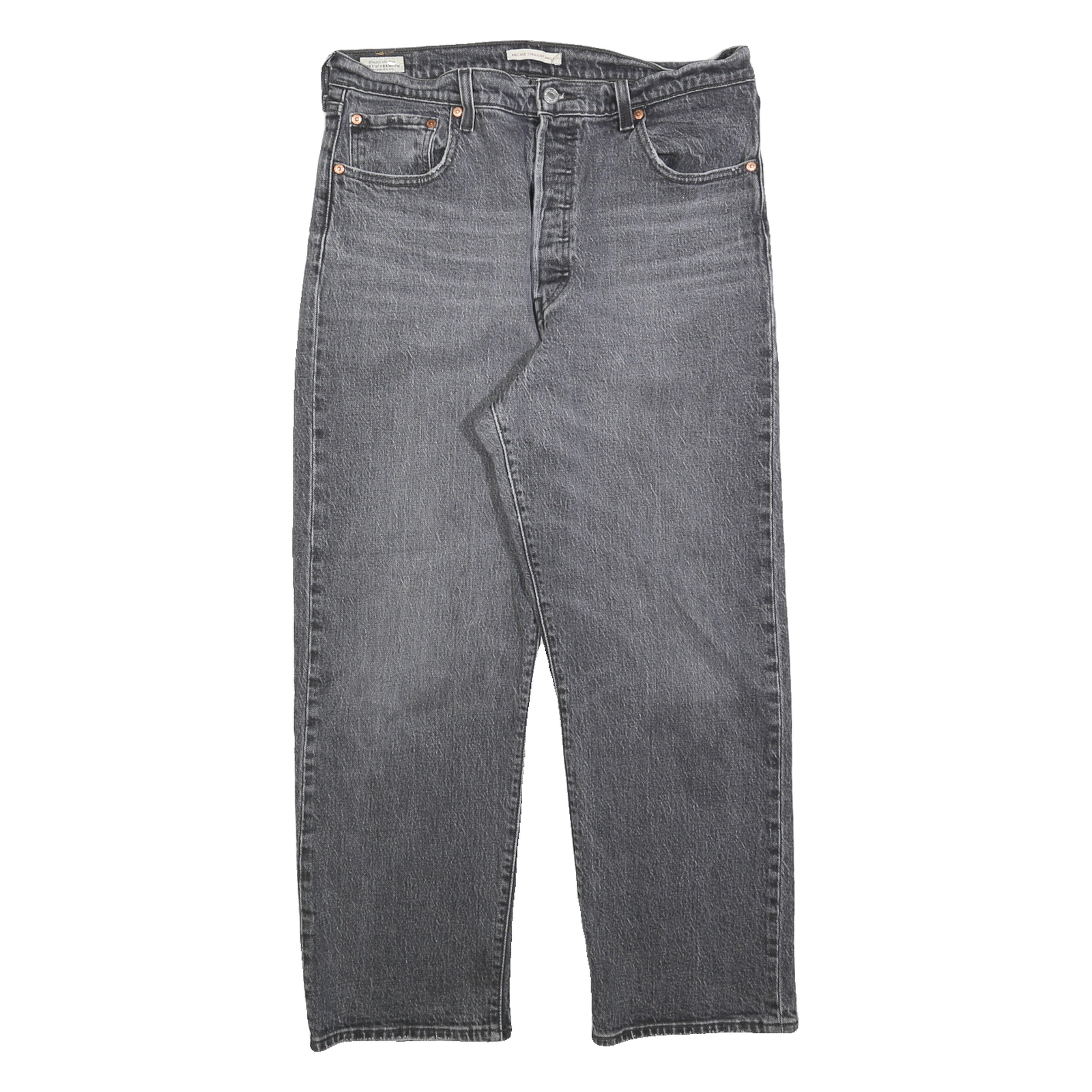 LEVI'S Womens Relaxed Jeans Grey Denim Medium W32 L27 Straight Fit Zip Closure Refurbished - N/A refurbished available on Cerqular