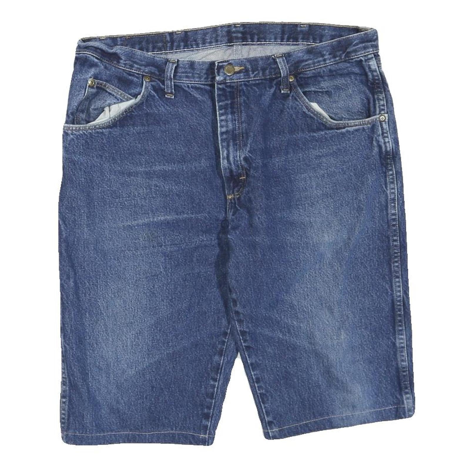 WRANGLER Mens Denim Blue Casual Shorts L W36 Comfortable Fit Classic Style Refurbished - N/A refurbished available on Cerqular