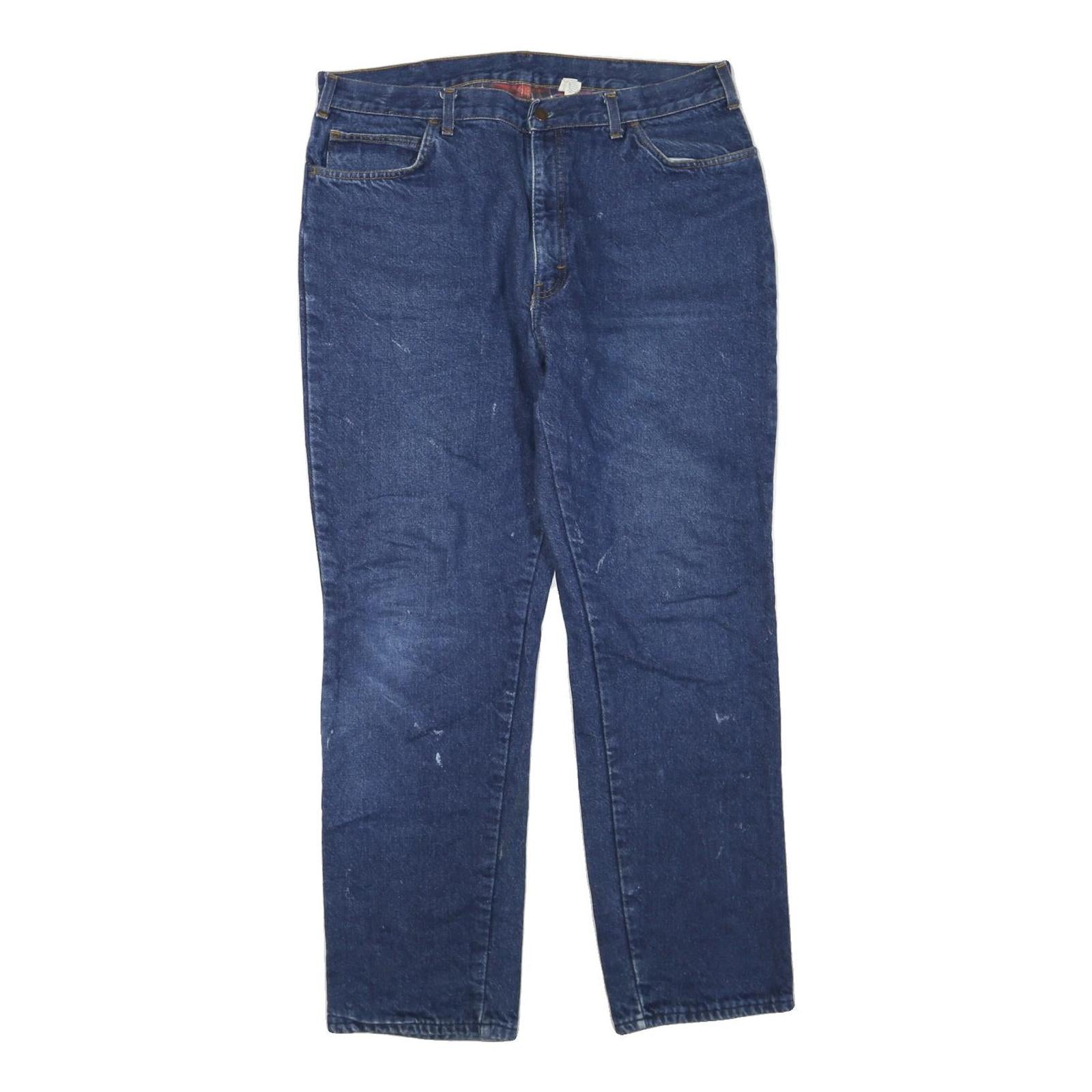 DICKIES Mens Jeans Blue Regular Straight Denim Medium W38 L32 Classic Zip Casual Refurbished - N/A refurbished available on Cerqular