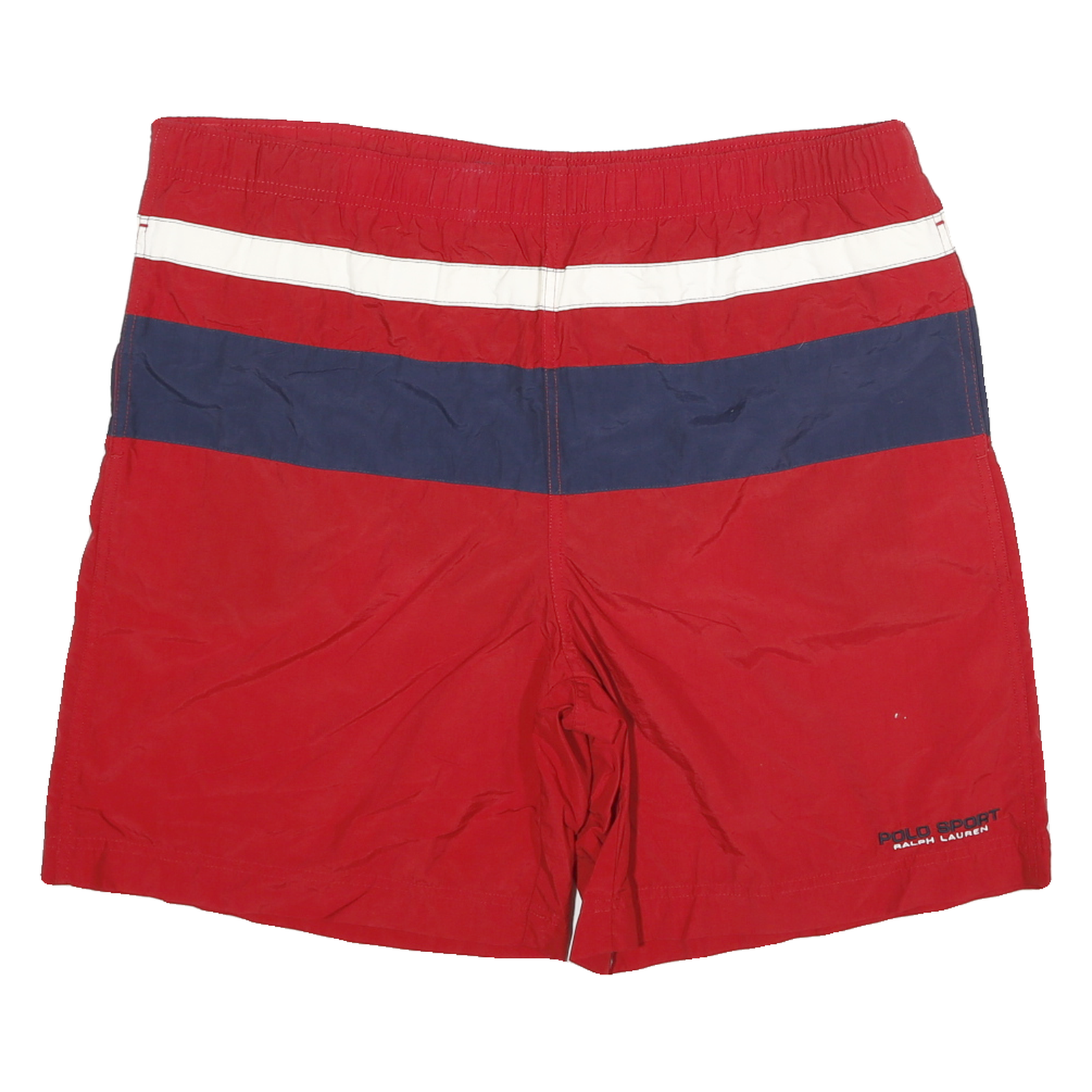 POLO SPORT RALPH LAUREN Mens Red & Navy Sports Casual Shorts M W36 Swimwear Refurbished - N/A refurbished available on Cerqular