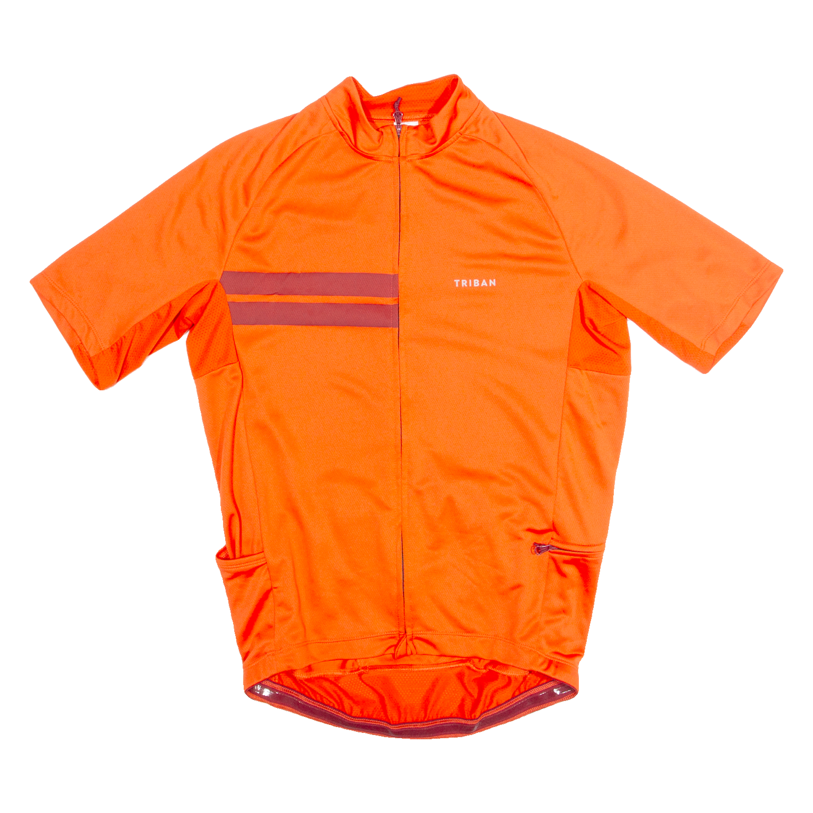 TRIBAN Cycling Zip Up Mens Jersey Orange High Neck S Refurbished - N/A refurbished available on Cerqular