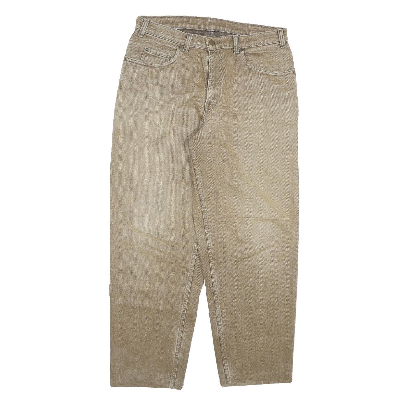 LEVI'S 533 Mens Relaxed Jeans Beige Denim W32 L29 Classic Cotton Blend Zip Refurbished - N/A refurbished available on Cerqular