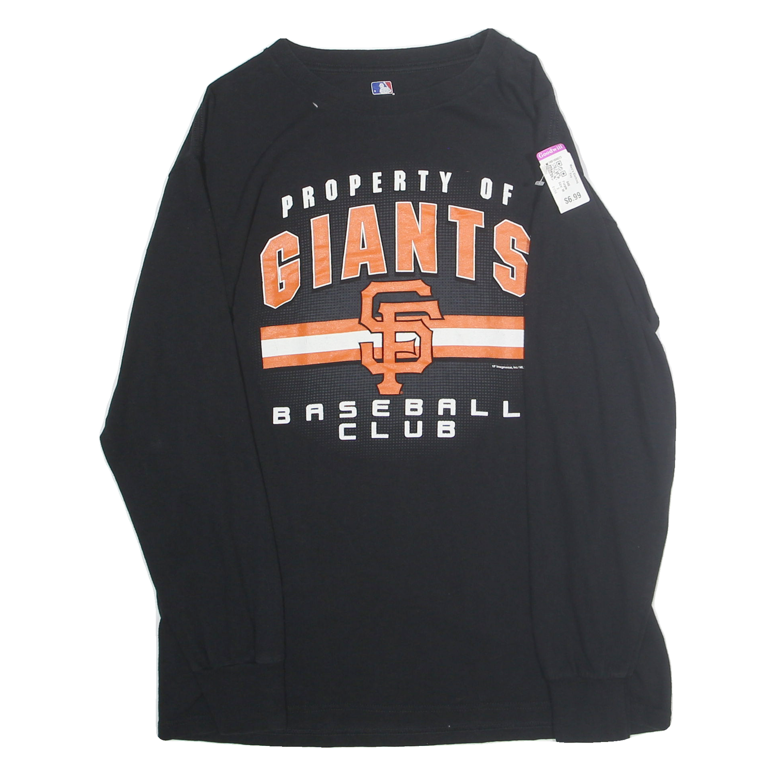 GENUINE MERCHANDISE Mens Black Giants Baseball Club Long Sleeve Crew Neck Refurbished - N/A refurbished available on Cerqular