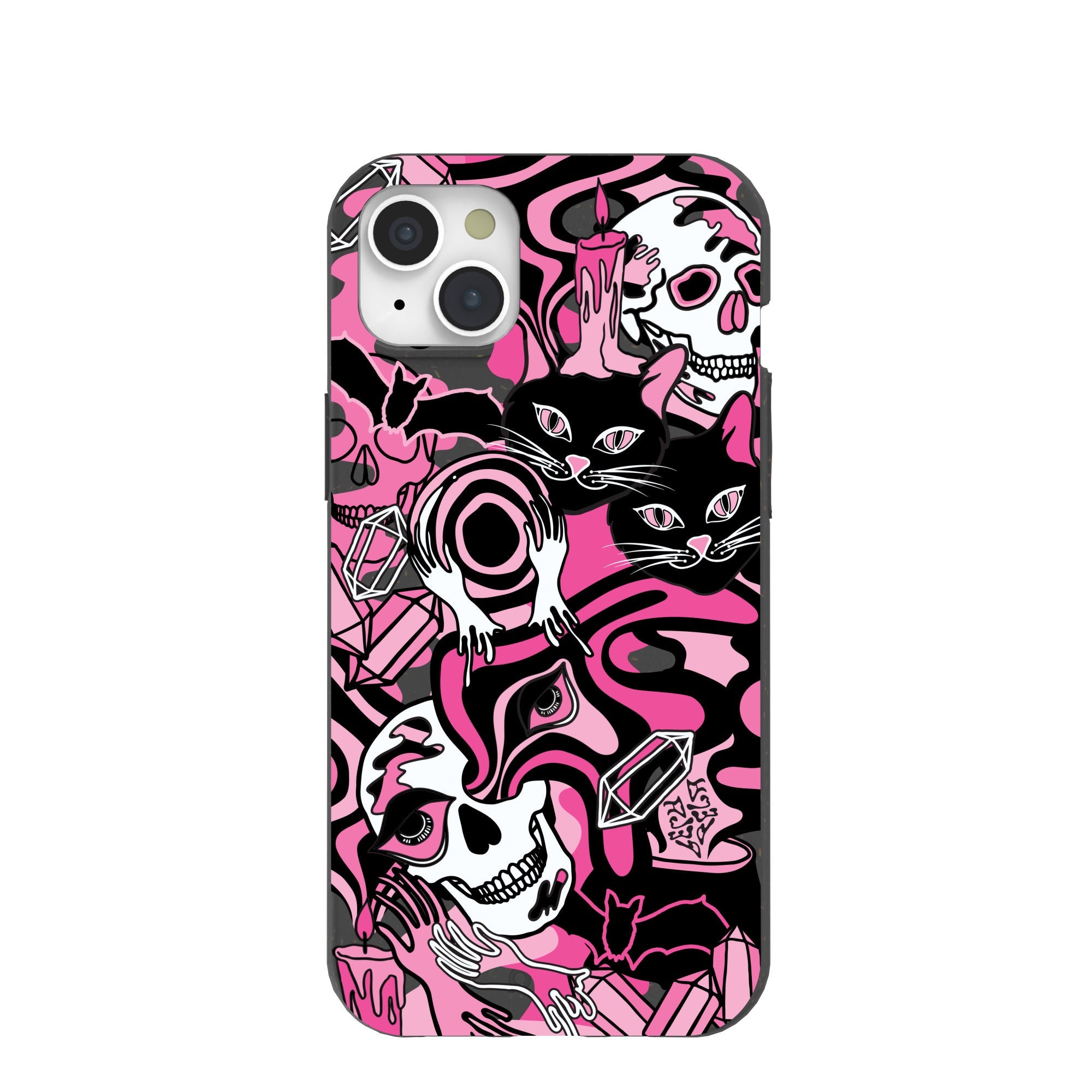 Black Spellbound Ghouls iPhone 15 Plus Case Refurbished - Pela Case refurbished available on Cerqular