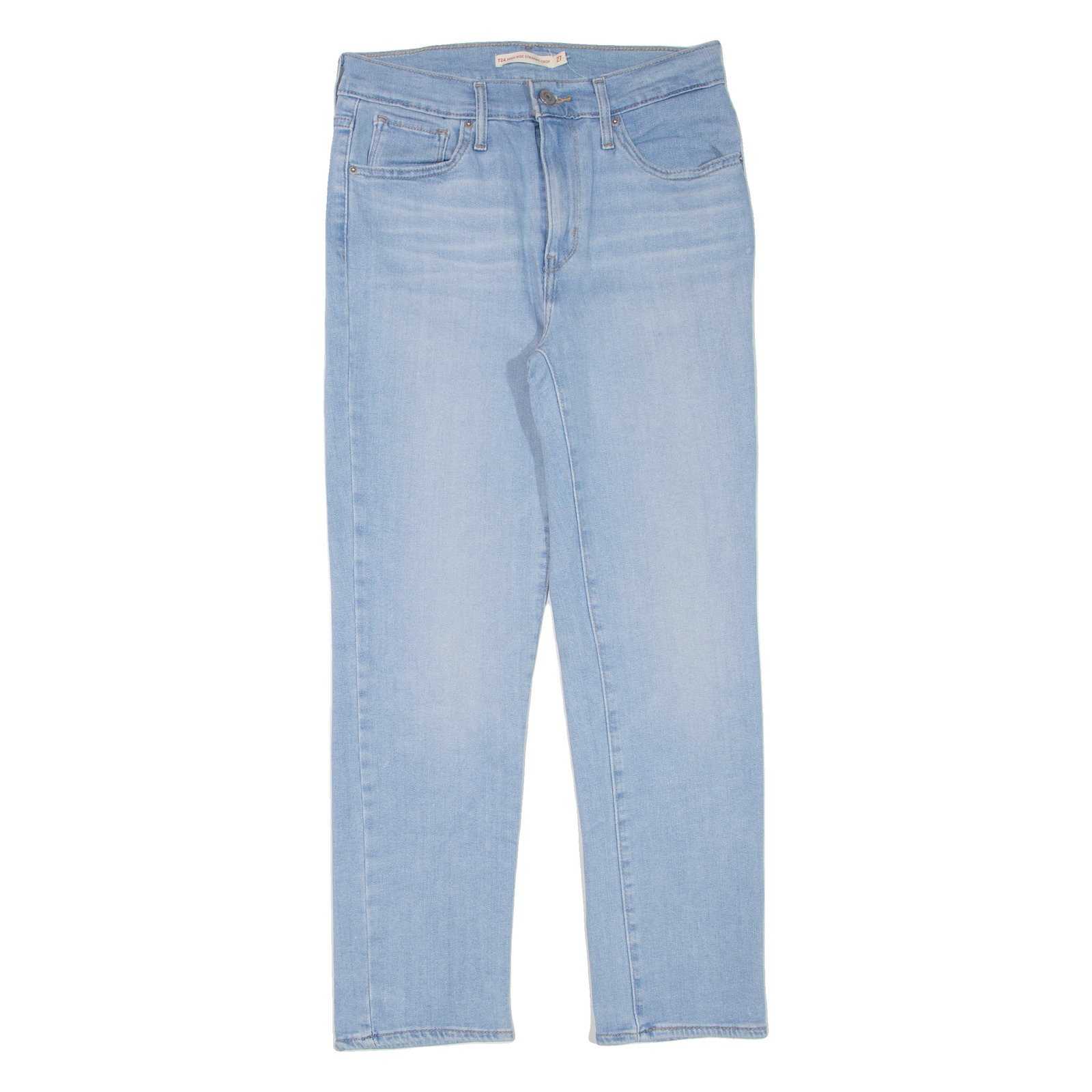LEVI'S 724 High Rise Crop Womens Jeans Blue Regular Straight W27 L25 Refurbished - N/A refurbished available on Cerqular