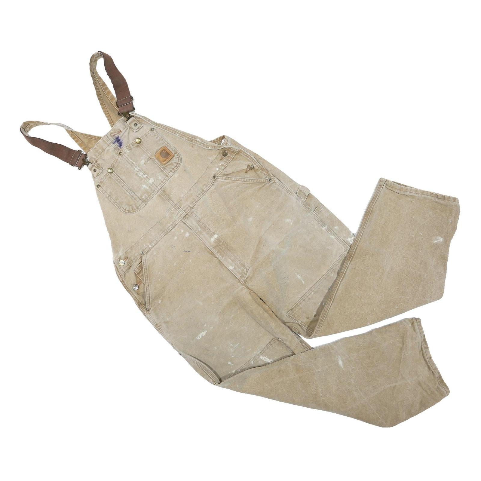 Buy CARHARTT Mens Beige Cotton Blend Dungarees Regular Fit L W40 L28 Workwear Refurbished - $74.09 CARHARTT Mens Beige Cotton Blend Dungarees Regular Fit L W40 L28 Workwear Refurbished - N/A refurbished available on Cerqular