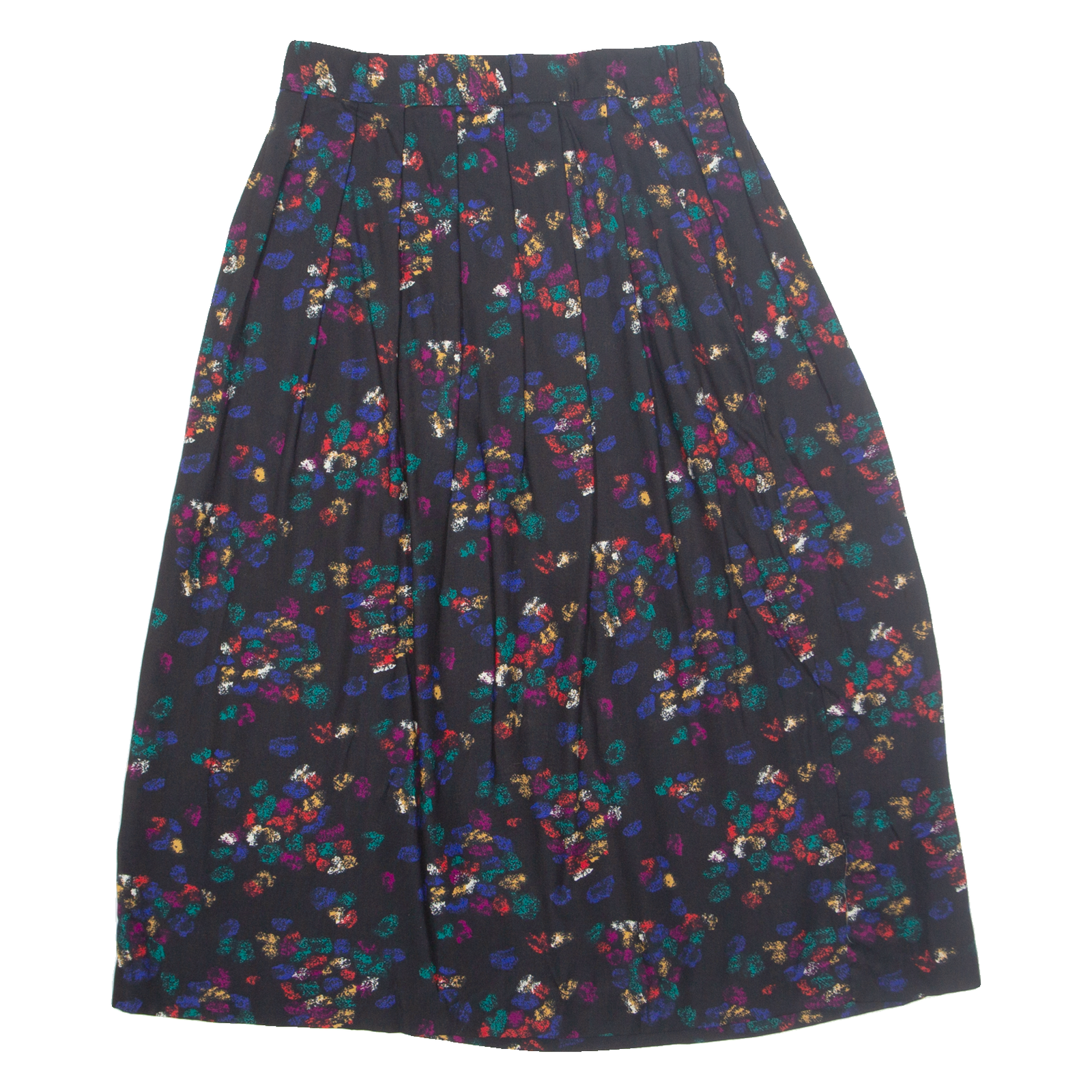 ROBBI-I Womens A-Line Skirt Black Midi Spotted M Refurbished - N/A refurbished available on Cerqular