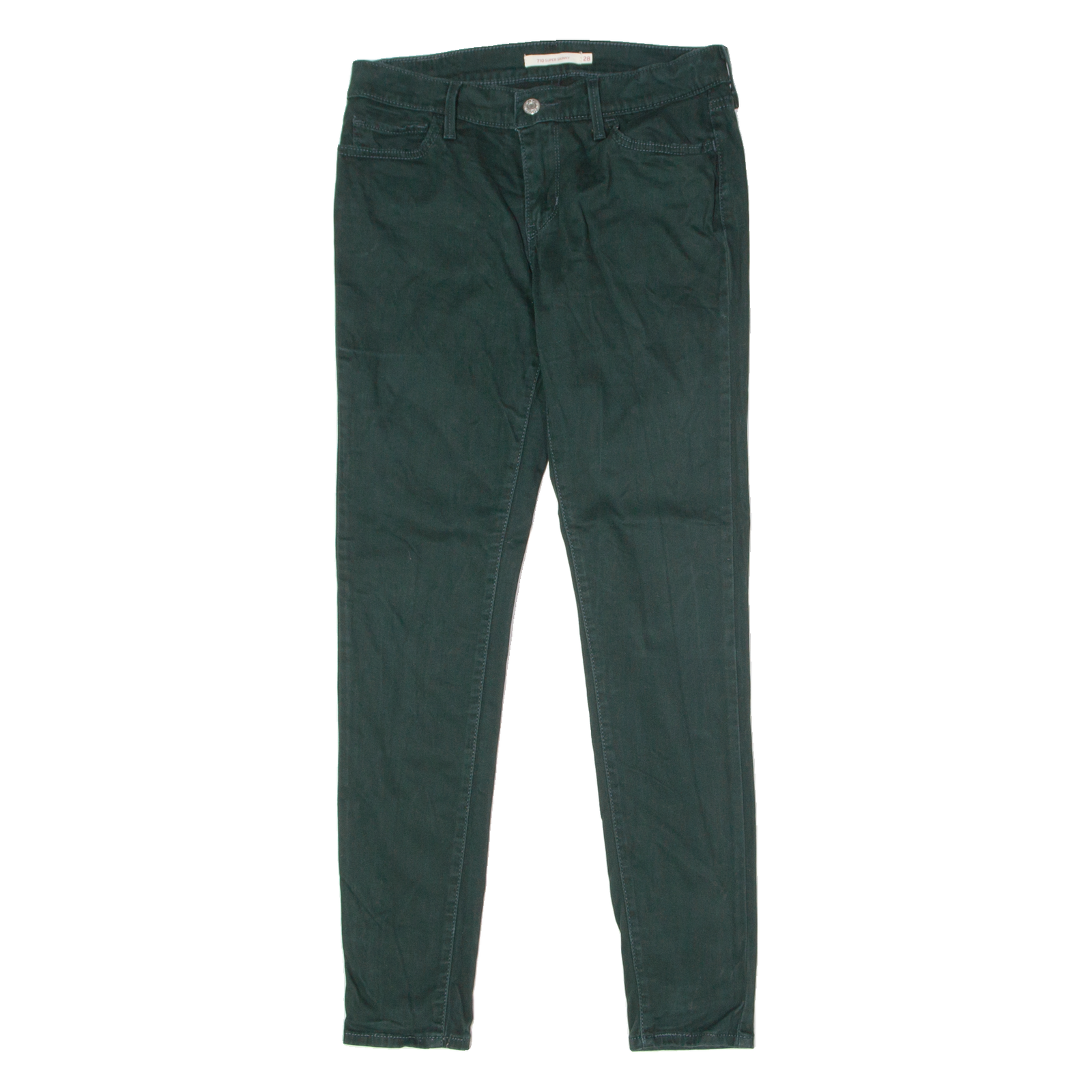 LEVI'S 710 Womens Trousers Green Slim Skinny W28 L28 Refurbished - N/A refurbished available on Cerqular