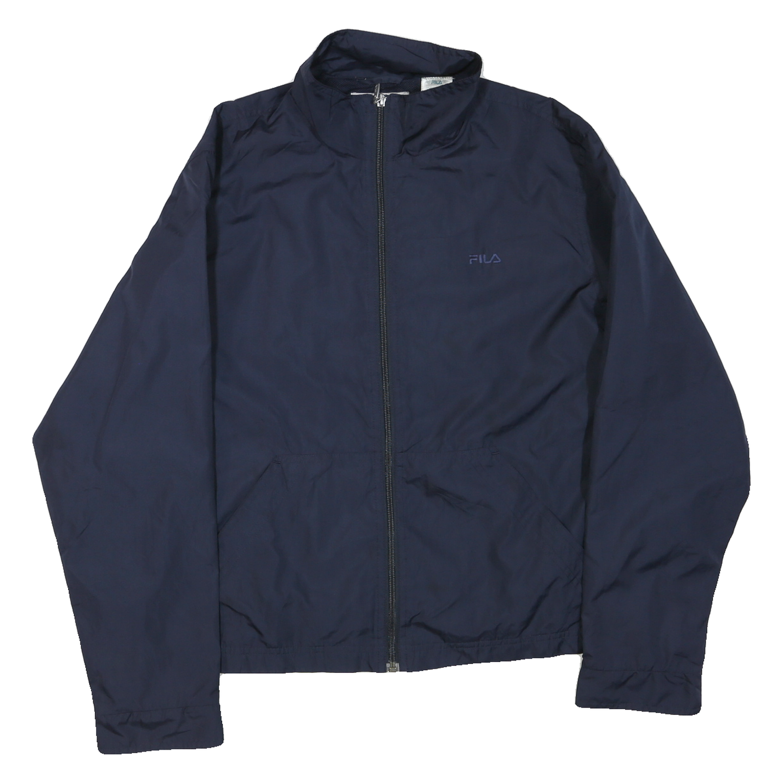 FILA Womens Navy Blue Track Jacket L Polyester Plain Zip Lightweight Casual Refurbished - N/A refurbished available on Cerqular