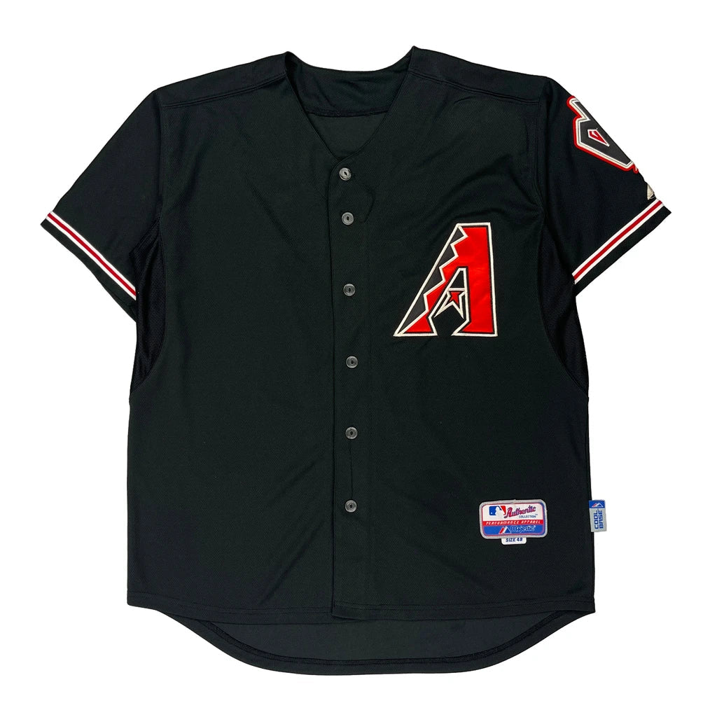 Made In USA Arizona Diamondbacks Majestic Mlb Jersey - XL Black Polyester Refurbished - Thrifted (note: this is a term often used to describe second- refurbished available on Cerqular