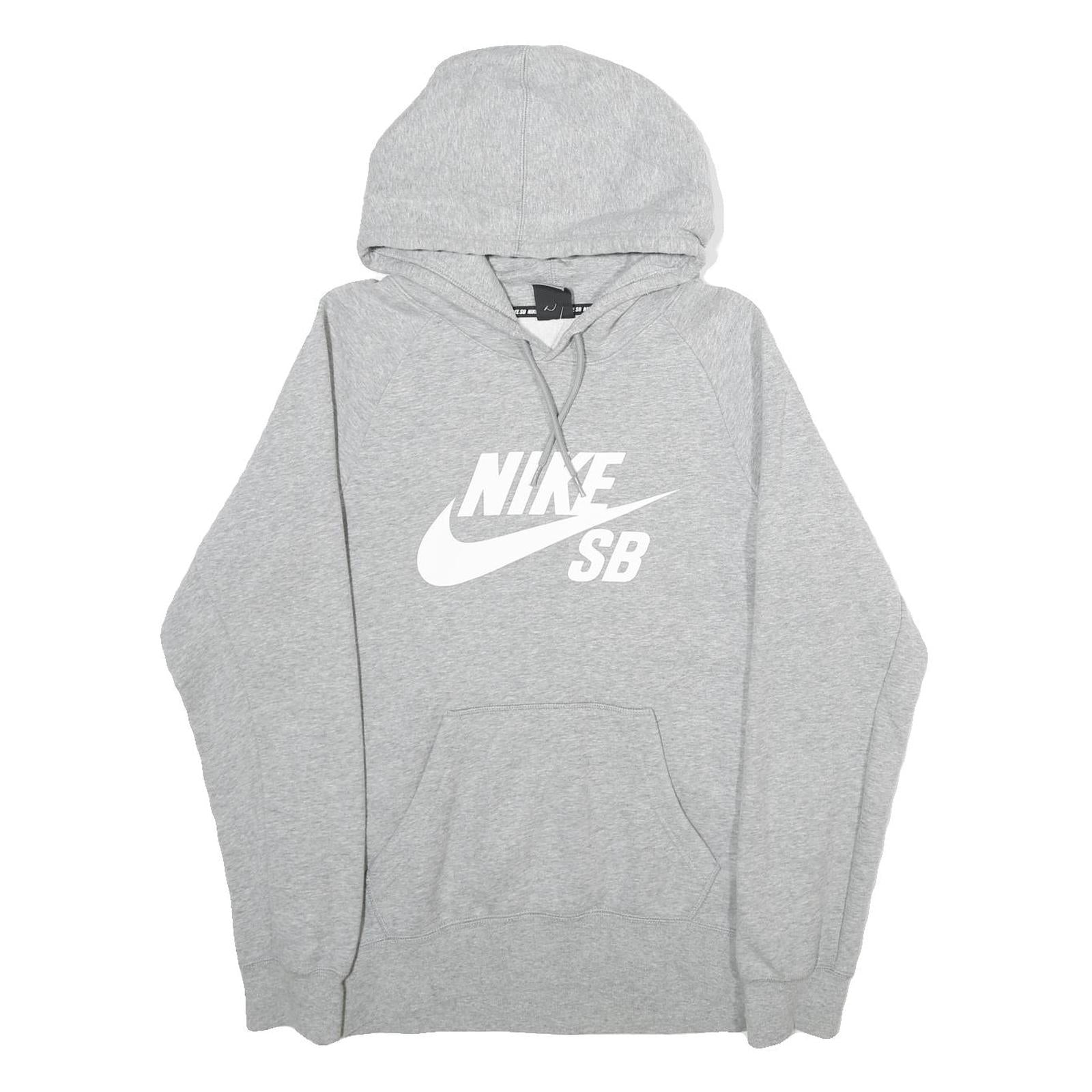 NIKE SB Mens Grey Pullover Hoodie S Cotton Blend Casual Skatewear Refurbished - N/A refurbished available on Cerqular