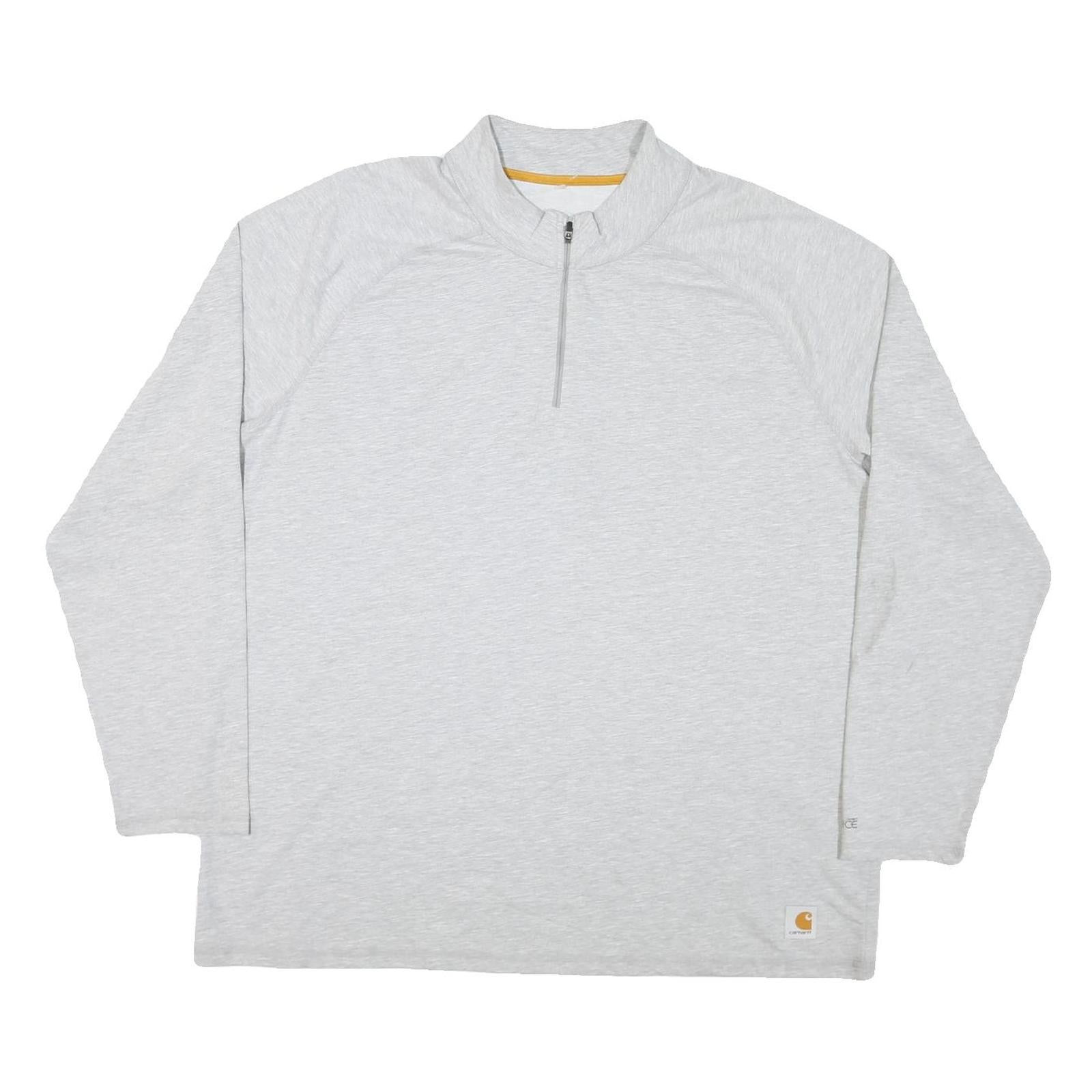 Buy CARHARTT Mens Grey 1/4 Zip Sweatshirt 2XL Cotton Blend Pullover Workwear Refurbished - $59.79 CARHARTT Mens Grey 1/4 Zip Sweatshirt 2XL Cotton Blend Pullover Workwear Refurbished - N/A refurbished available on Cerqular