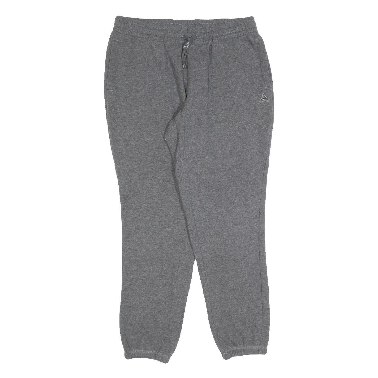 REEBOK Mens Joggers Grey M W30 L28 Cotton Blend Regular Tapered Fit Casual Refurbished - N/A refurbished available on Cerqular