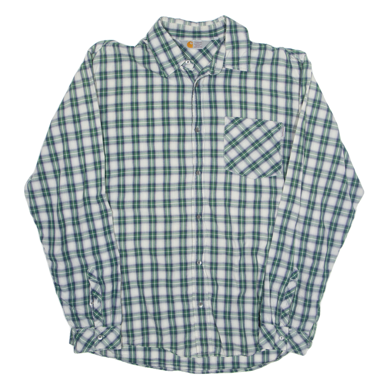 TOMMY HILFIGER Mens Shirt Green Check Long Sleeve XL Refurbished - N/A refurbished available on Cerqular