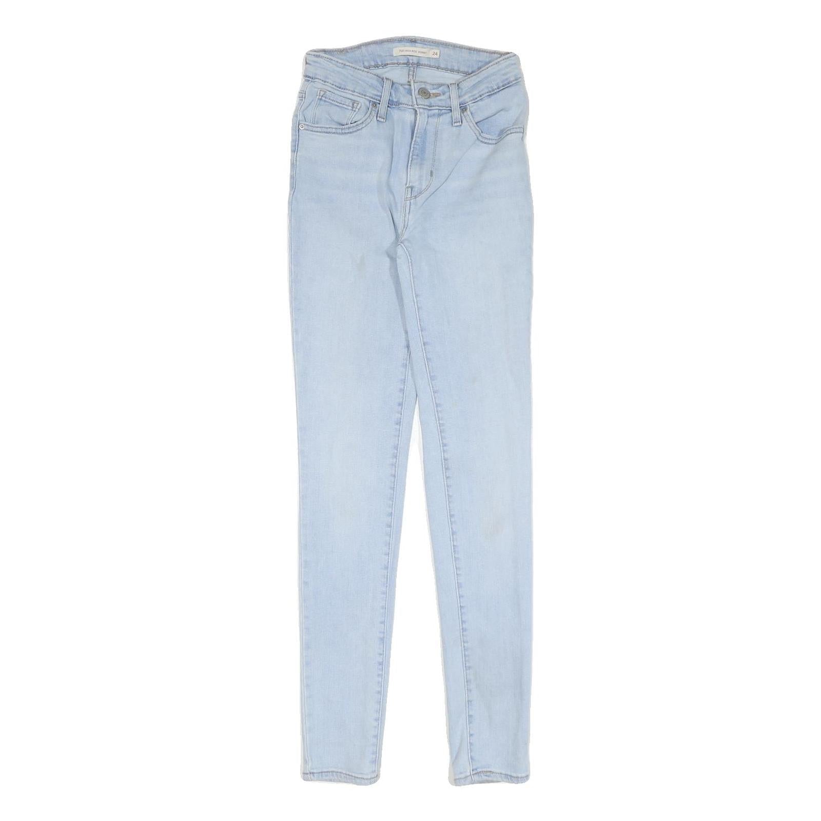 LEVI'S Womens Slim Light Blue Denim Jeans W24 L30 Zip Closure Classic Fit Refurbished - N/A refurbished available on Cerqular