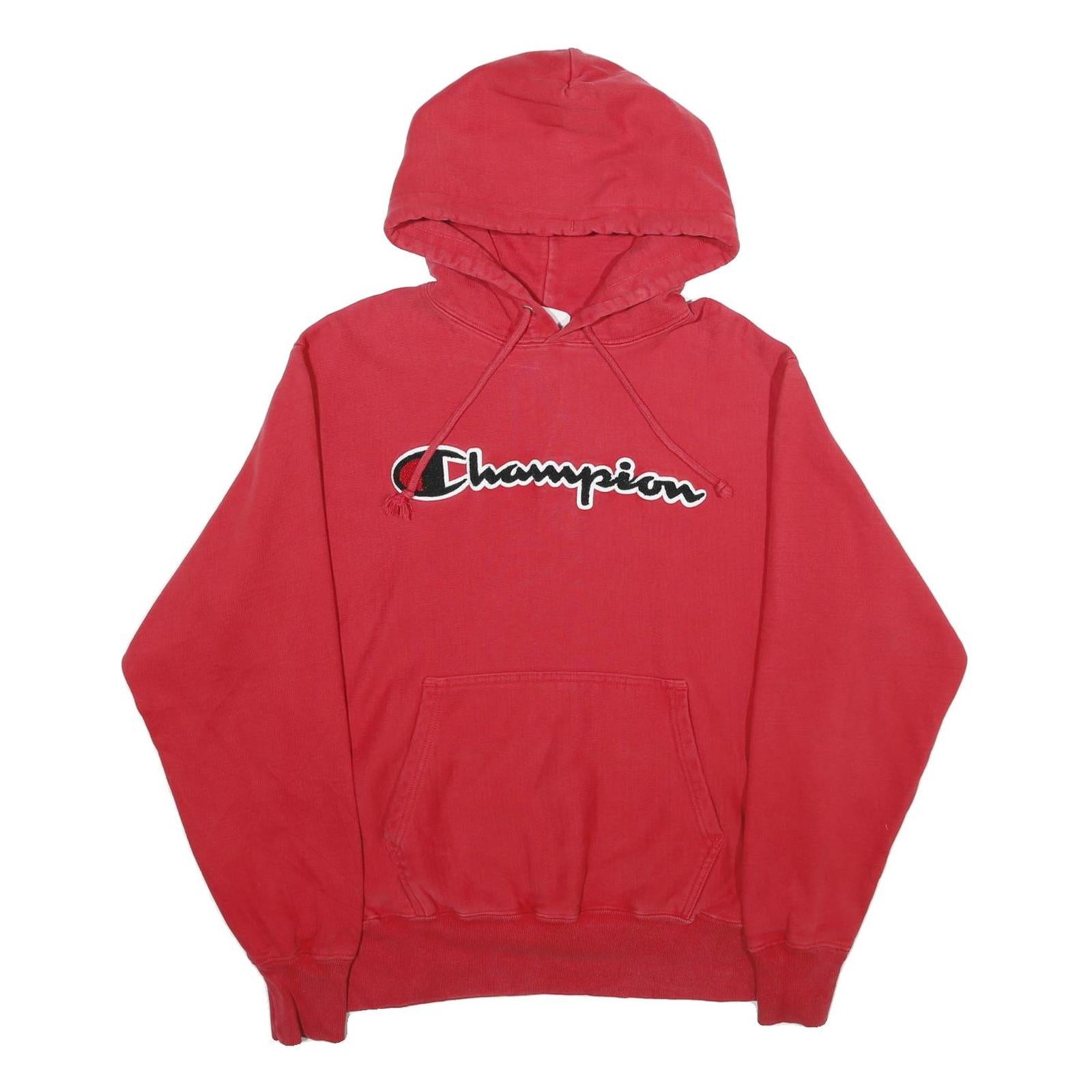 CHAMPION REVERSE WEAVE Mens Red Hoodie M Classic Pullover Cotton Blend Refurbished - N/A refurbished available on Cerqular