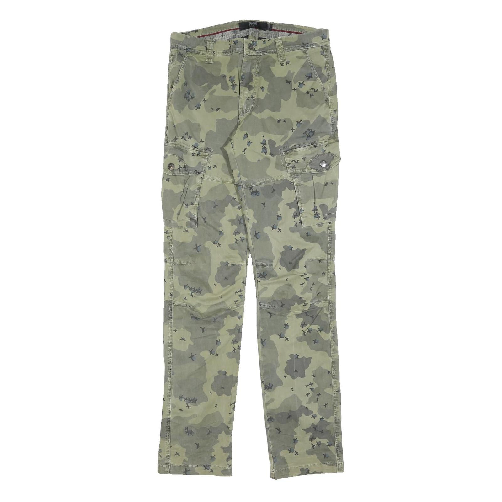 EMP Mens Cotton Blend Regular Cargo Trousers W30 L34 Camouflage Print Zip Refurbished - N/A refurbished available on Cerqular