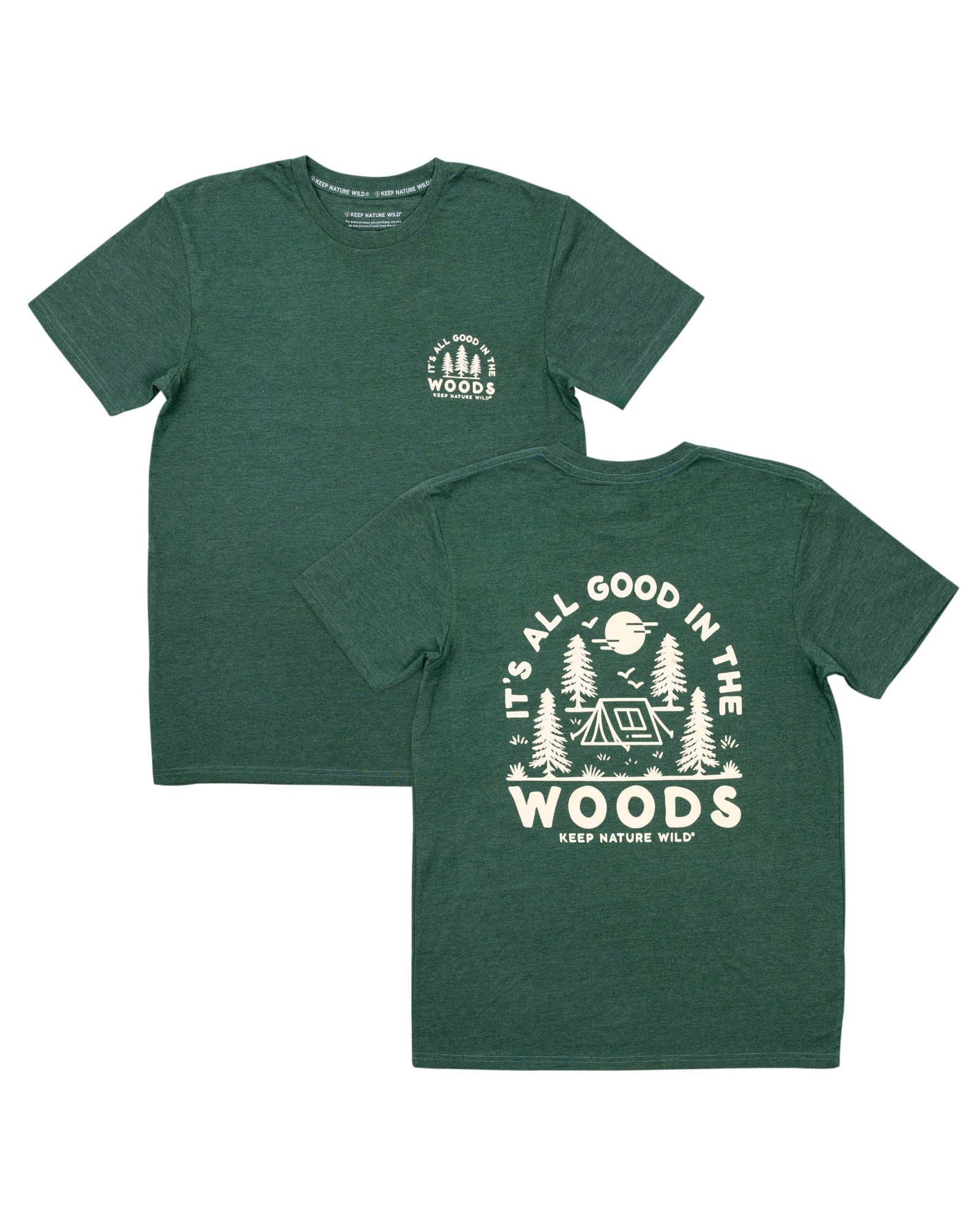 Good in the Woods Unisex Tee | Forest | Size: XL Refurbished - Keep Nature Wild refurbished available on Cerqular