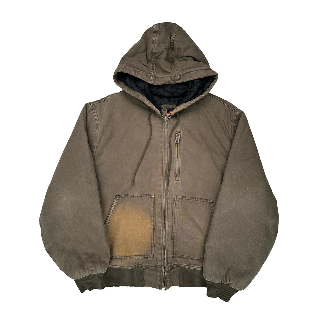 Dickies Jacket - XL Brown Cotton Refurbished - Thrifted (note: this is a term often used to describe second- refurbished available on Cerqular