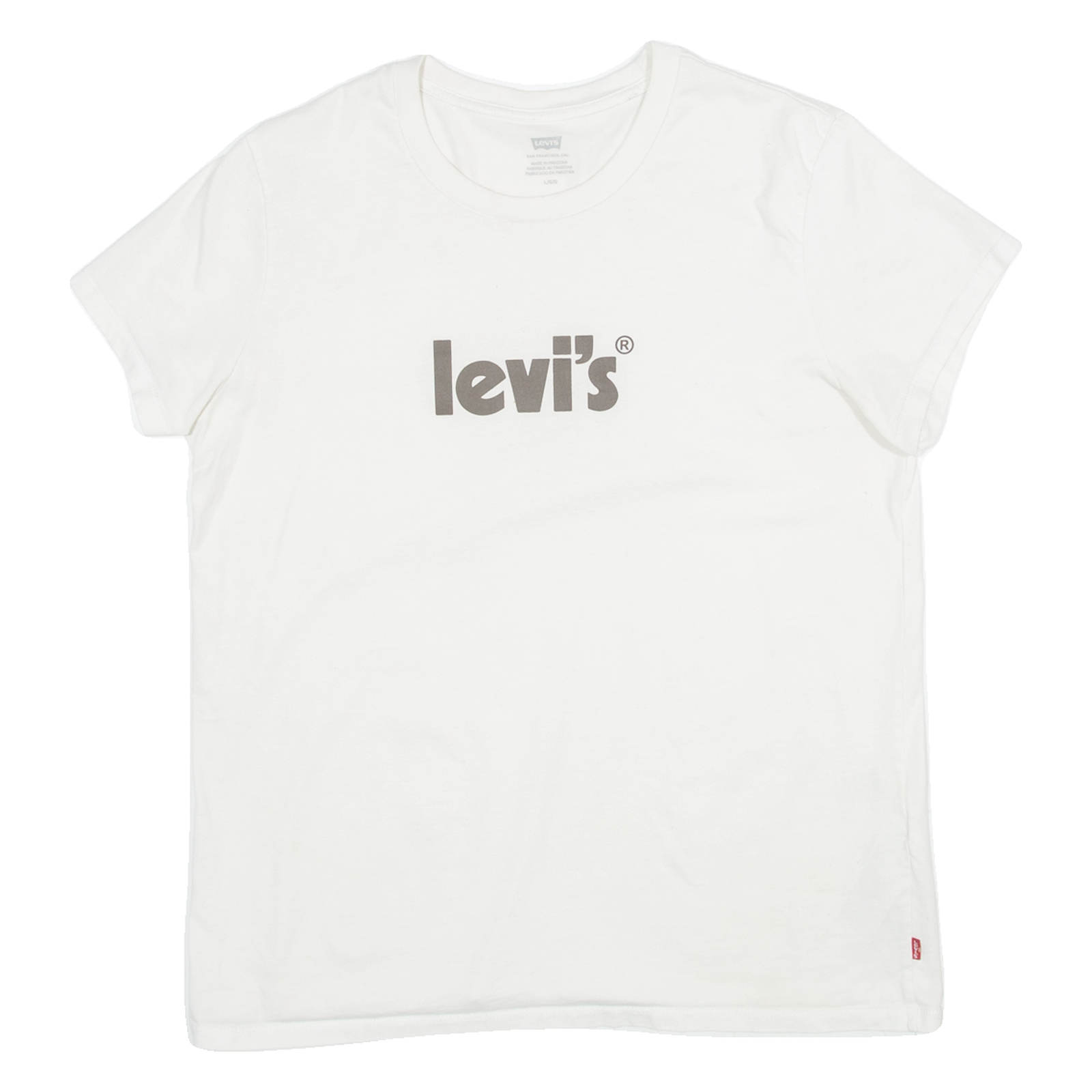 LEVI'S Womens T-Shirt White L Refurbished - N/A refurbished available on Cerqular