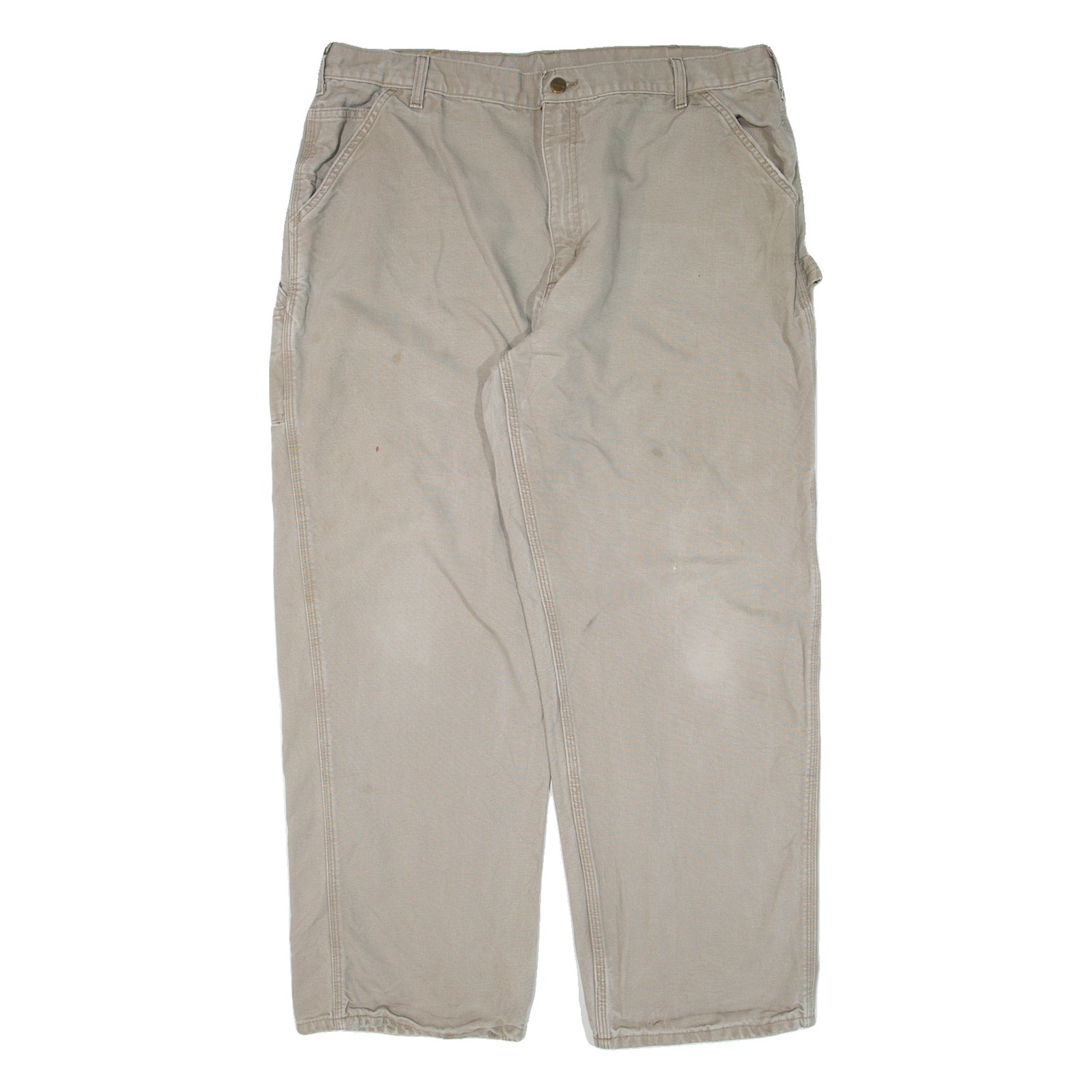 CARHARTT Carpenter Workwear Mens Trousers Beige Loose Straight W38 L29 Refurbished - N/A refurbished available on Cerqular