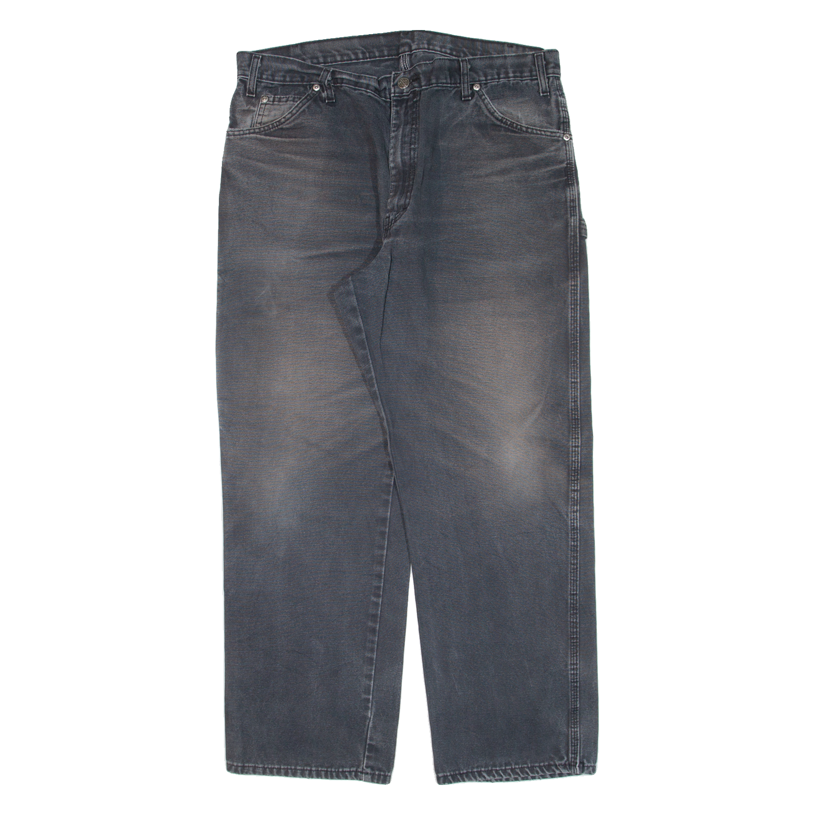 DICKIES Carpenter Workwear Mens Trousers Blue Relaxed Straight W37 L29 Refurbished - N/A refurbished available on Cerqular