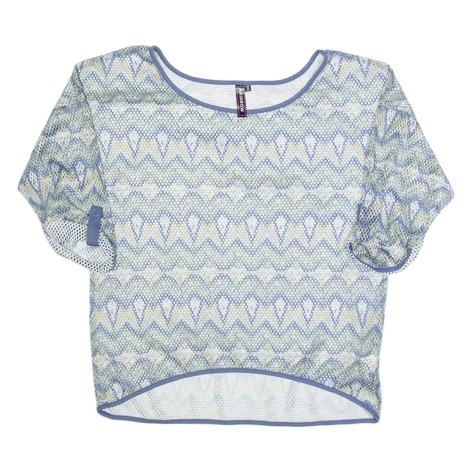 Buy RAINBOW Mesh Womens Printed Top Blue 3/4 Sleeve Fair Isle L Refurbished - $16.89 RAINBOW Mesh Womens Printed Top Blue 3/4 Sleeve Fair Isle L Refurbished - N/A refurbished available on Cerqular