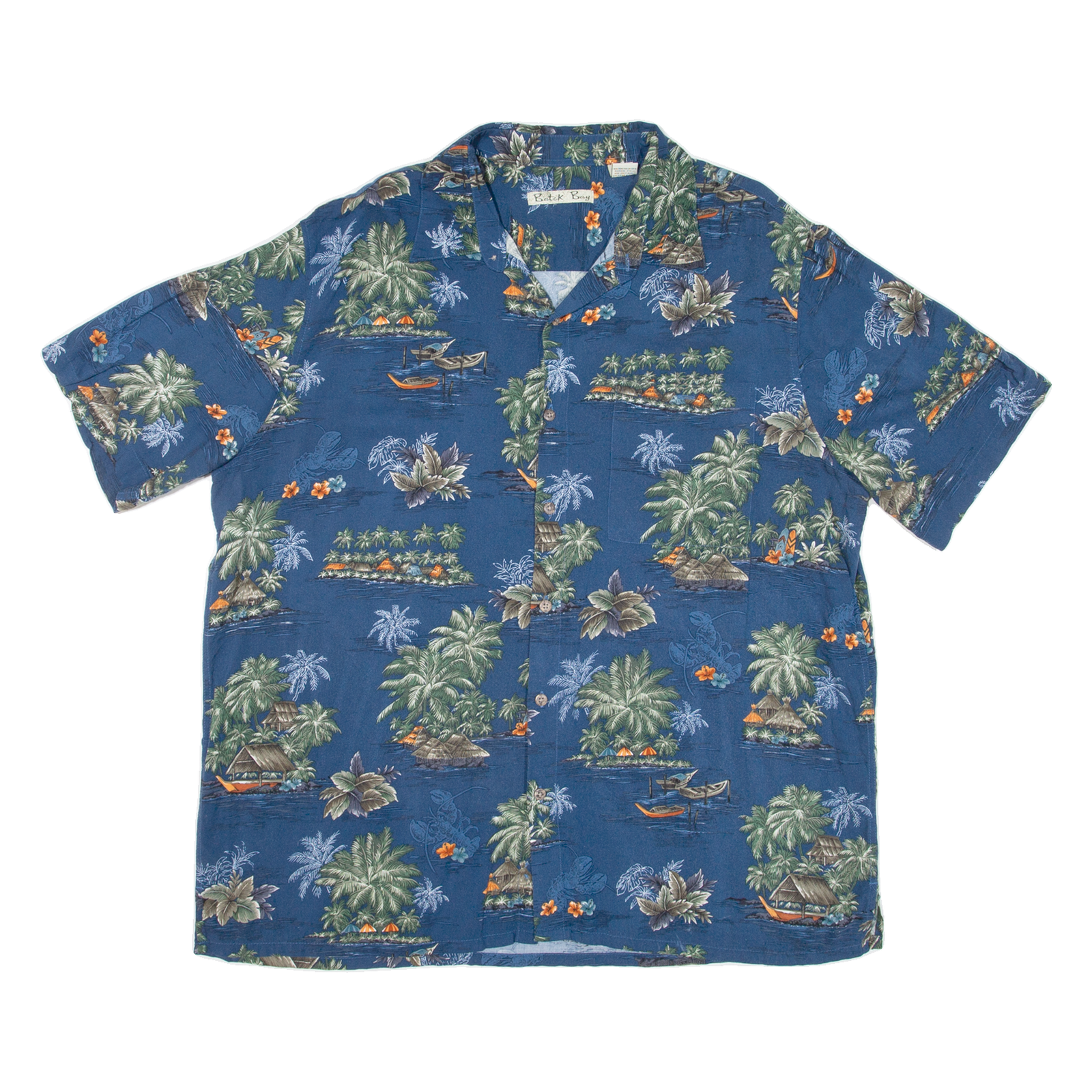 BATIK BAY Mens Hawaiian Shirt Blue Floral XL Refurbished - N/A refurbished available on Cerqular