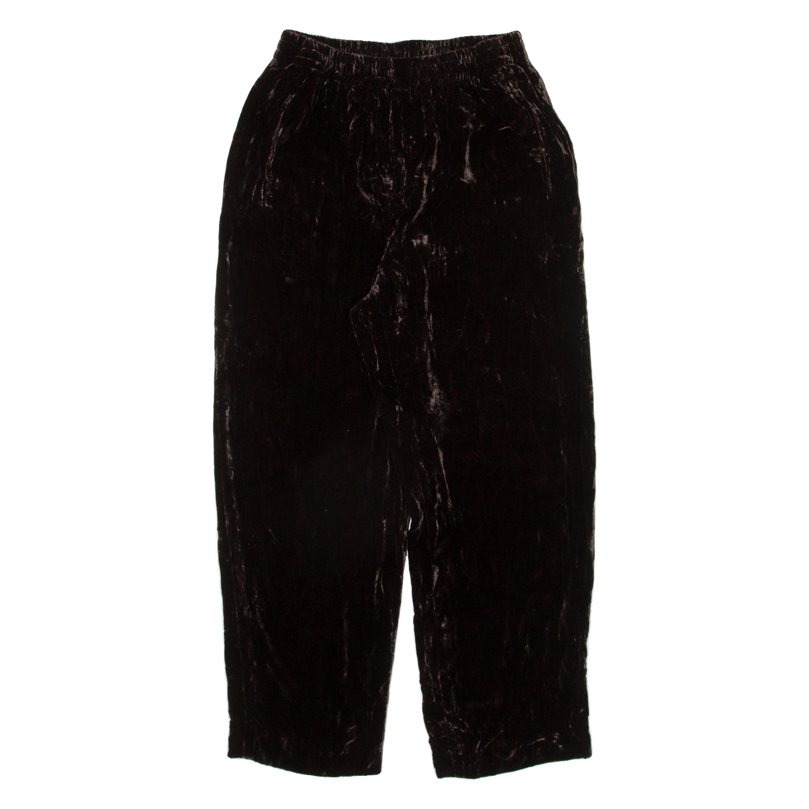 DANA BUCHMAN Womens Velvet Trousers Brown Relaxed Straight Silk W23 L24 Refurbished - N/A refurbished available on Cerqular